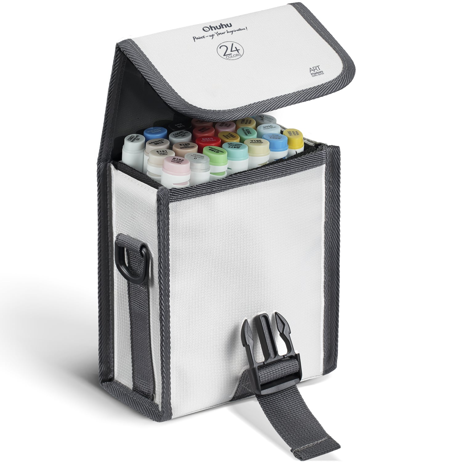 Ohuhu 24 Color Fine &#x26; Chisel Dual Tip Alcohol-Based Art Markers Set
