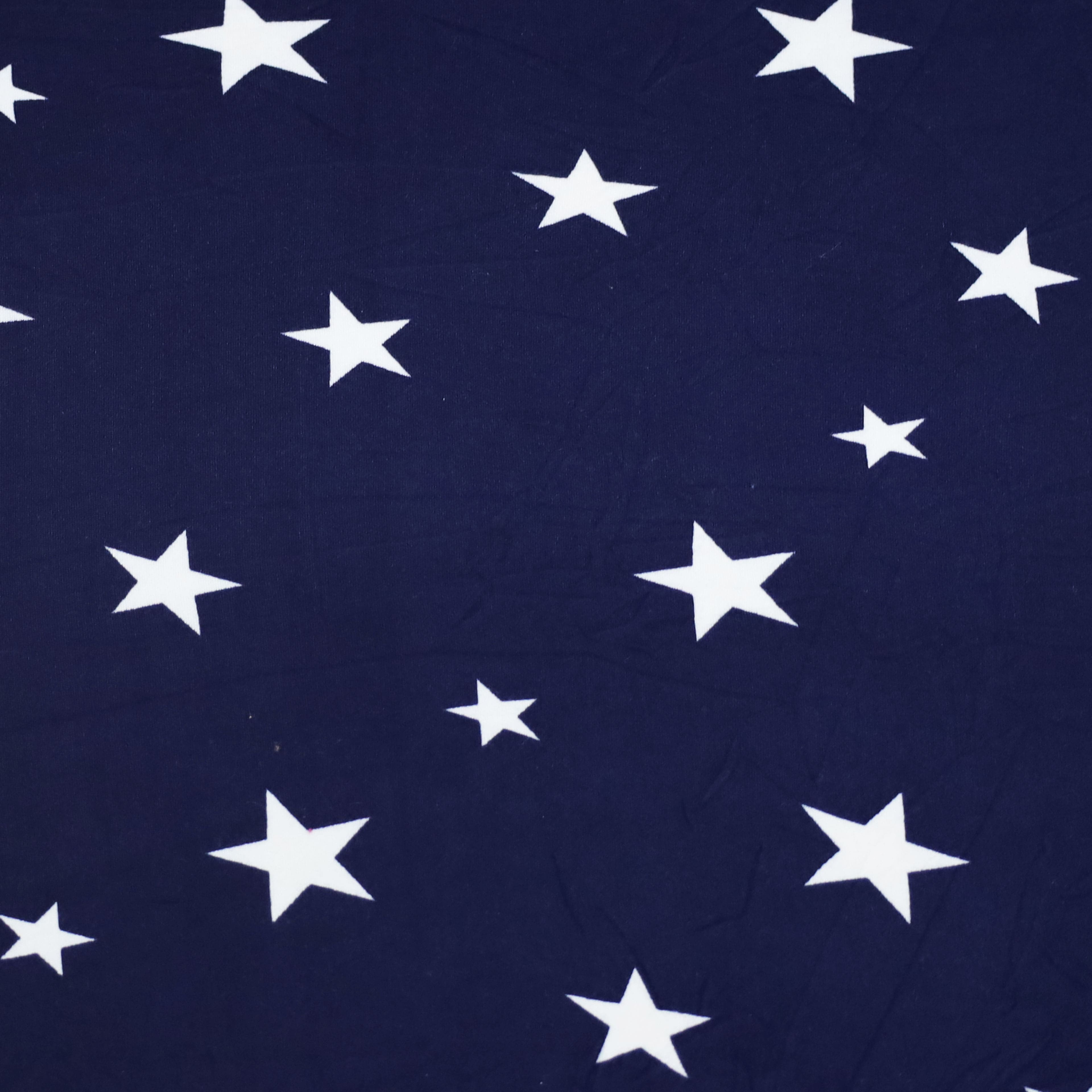 Fabric Merchants Stars on Double Brushed Stretch Fabric
