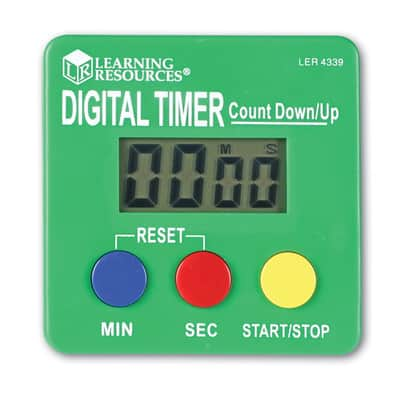 16 Pieces Small Digital Kitchen Timer Classroom Timers for Students in  100th Day of School Magnetic Back and ON Switch Minute Second Count Up