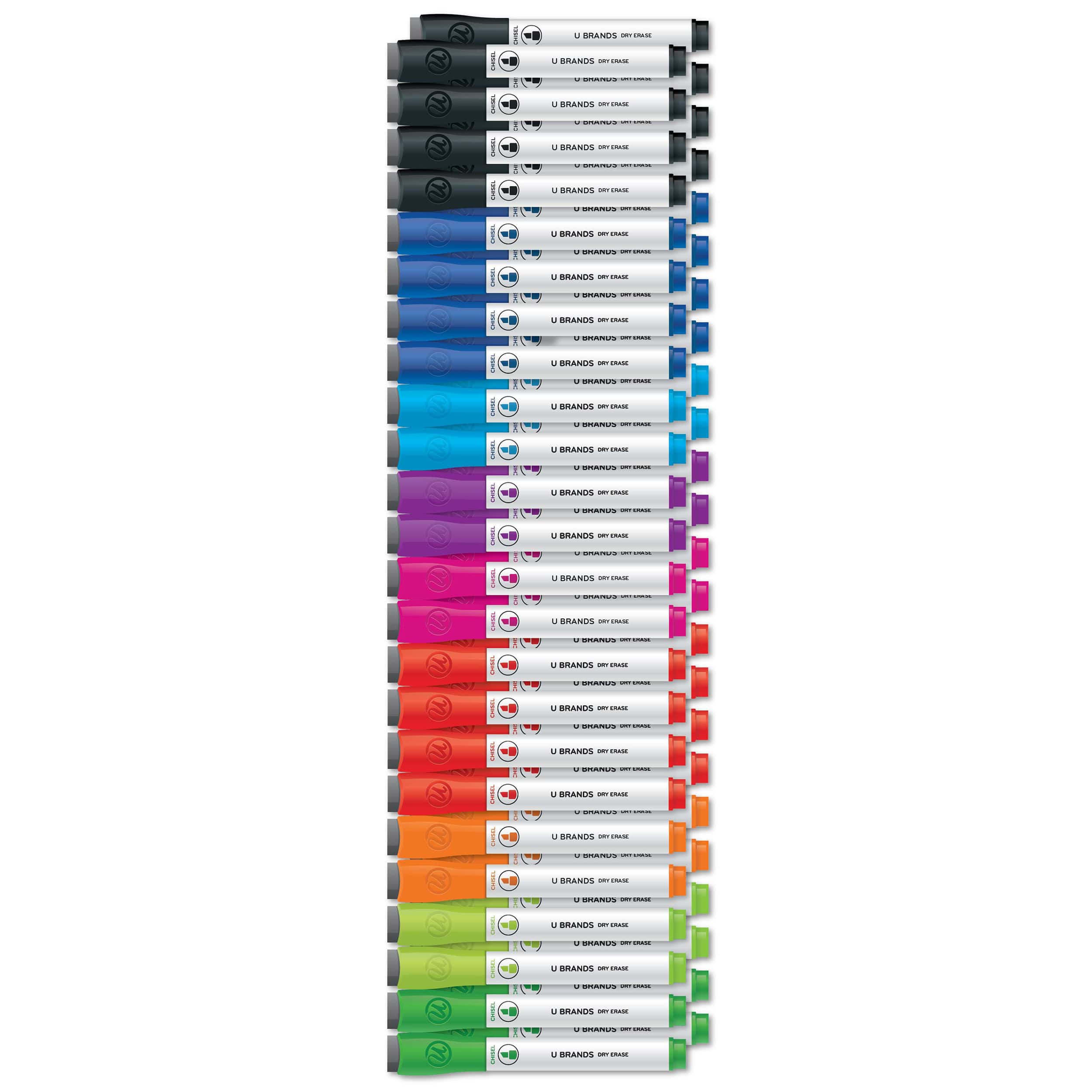 U Brands™ Assorted Colors Chisel Tip Dry Erase Marker Set, 48ct.
