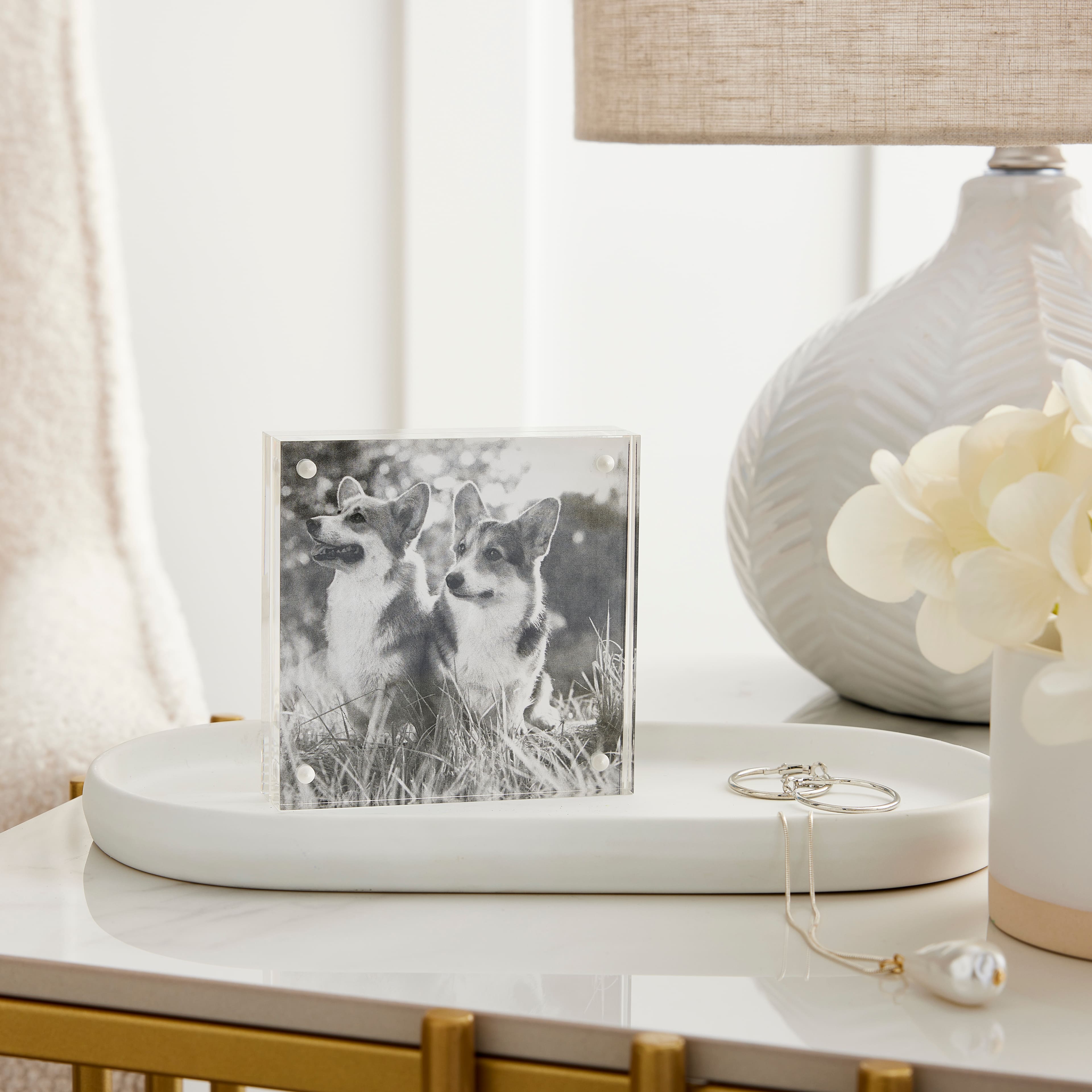 Expressions™ 4" x 4" Clear Acrylic Block Frame by Studio Décor®