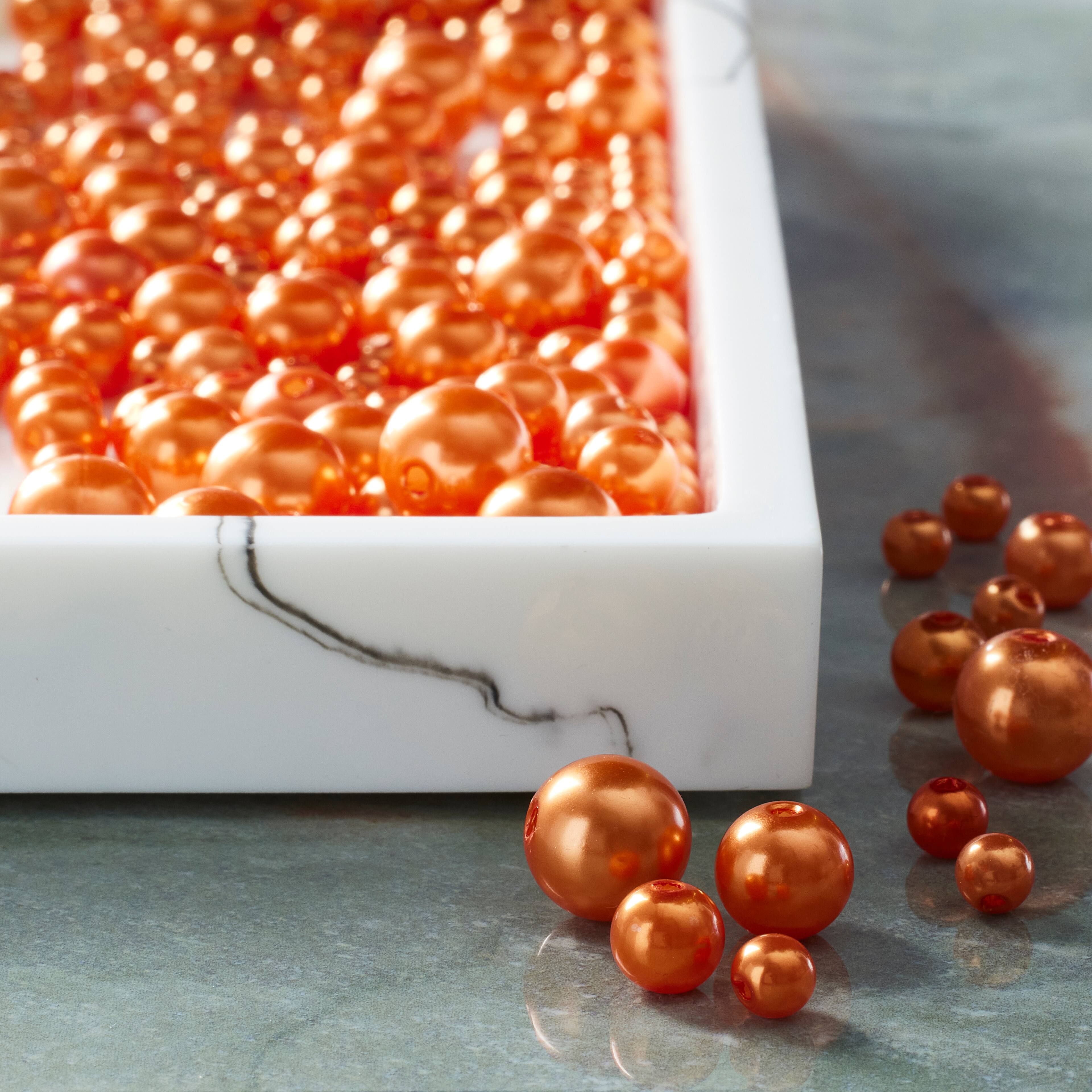12 Pack: Pearl Plastic Round Beads by Bead Landing&#x2122;