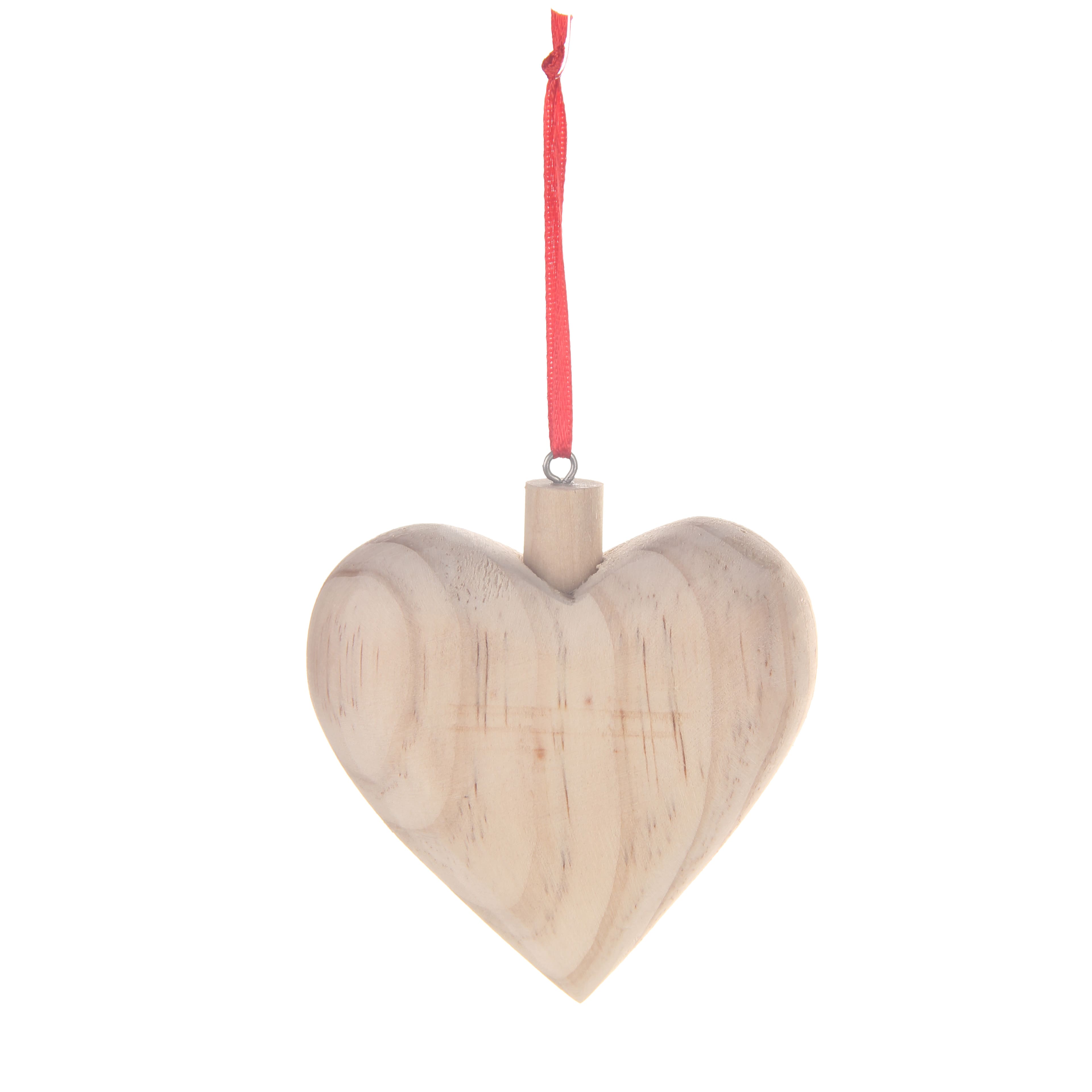 3.25&#x22; Heart DIY Wood Ornament by Make Market&#xAE;