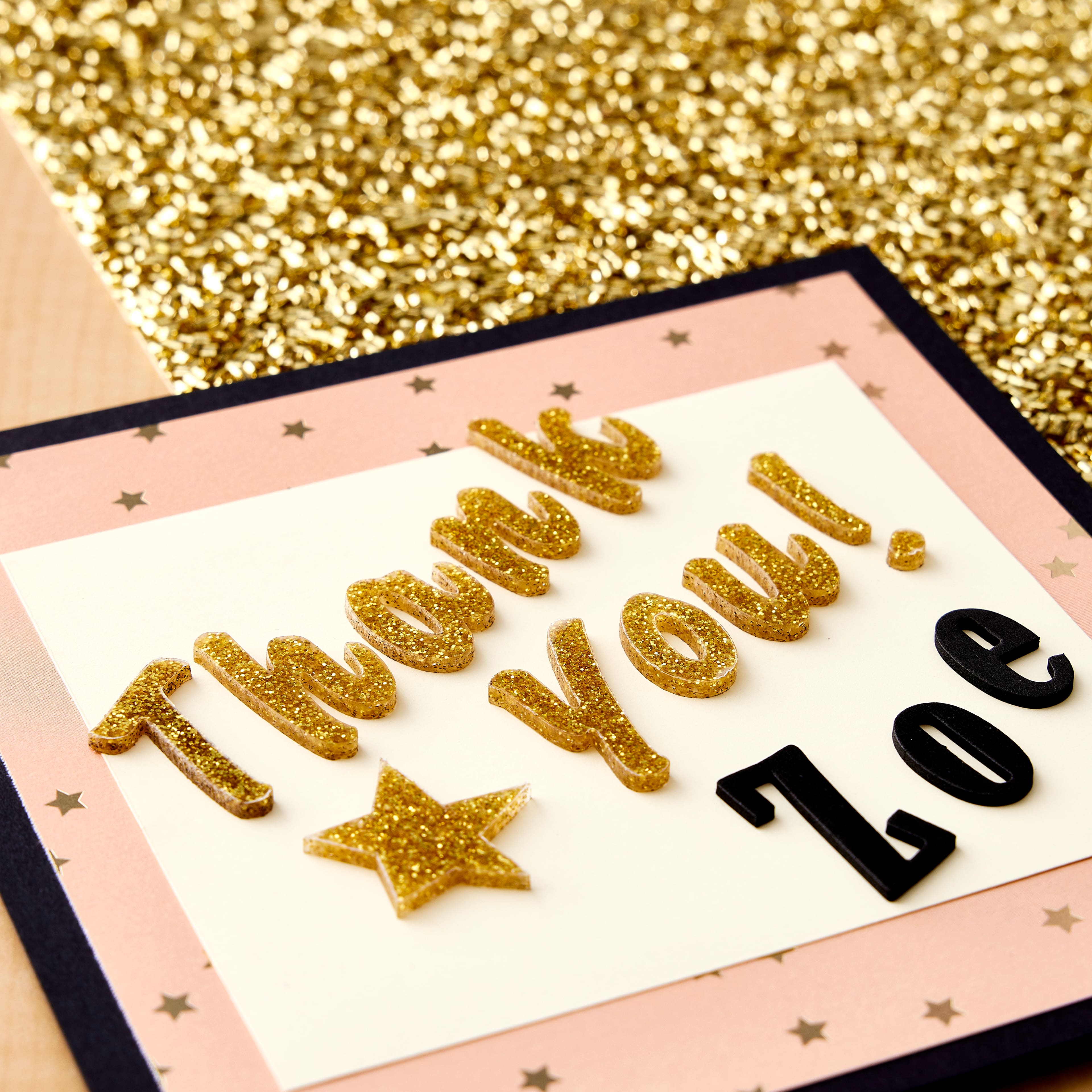 Gold Sparkle Thank You Stickers by Recollections&#x2122;