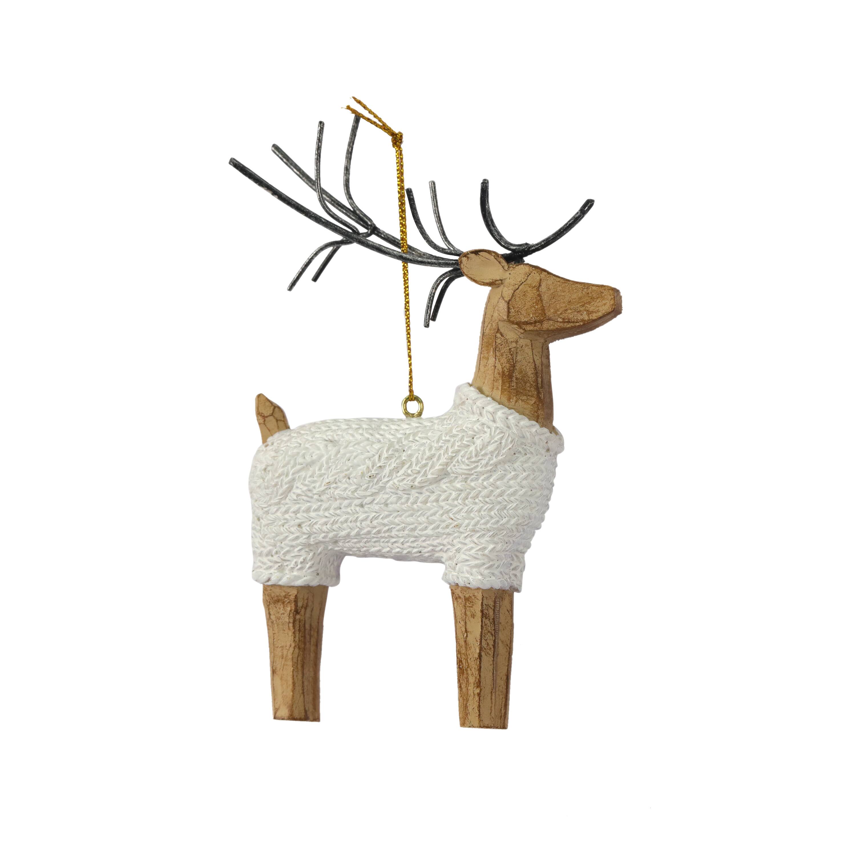 Chandail de No&#xEB;l de caribou tricot&#xE9; ornemental assorti d&#x27;Ashland, 1&#xA0;unit&#xE9;