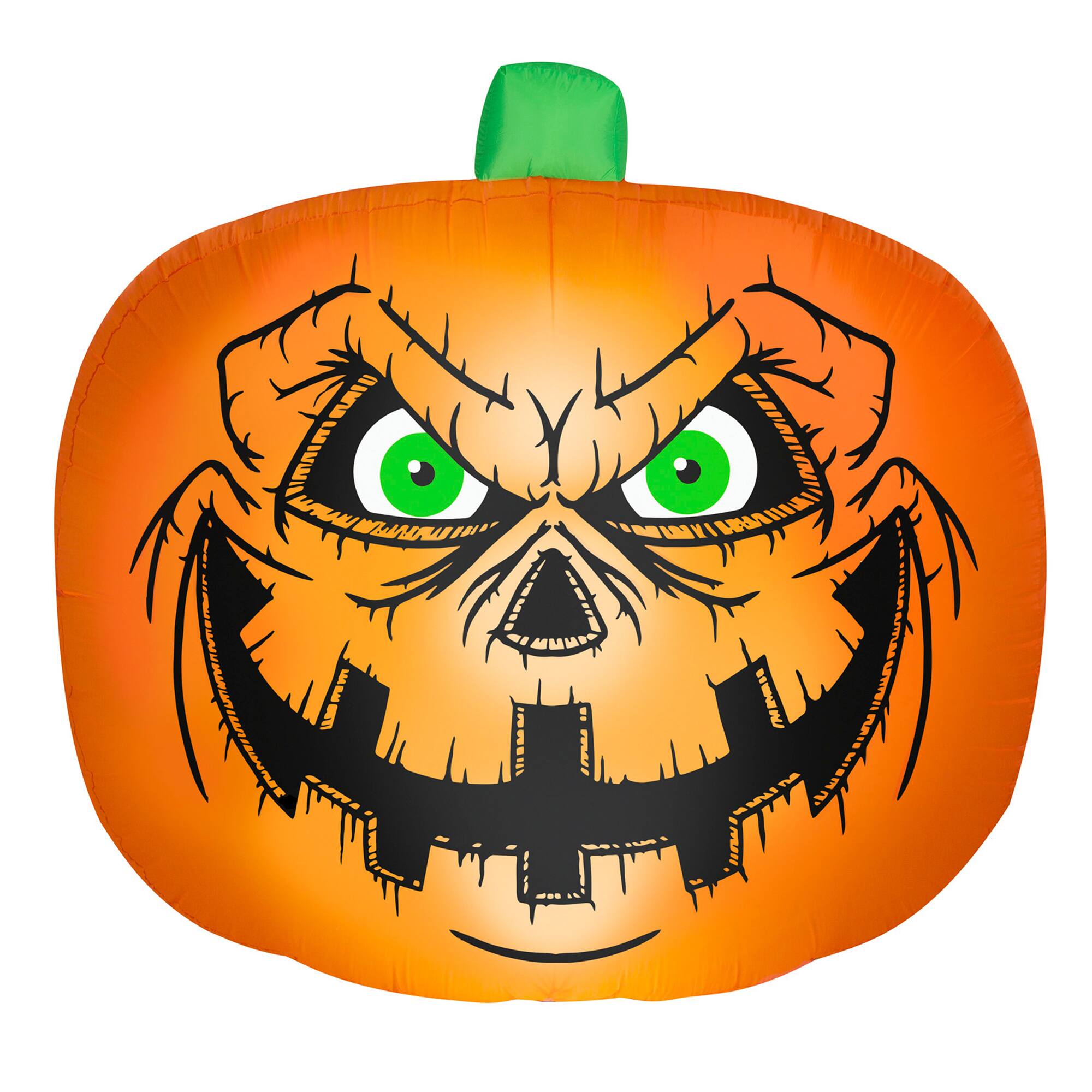 7.5ft. Airblown&#xAE; Halloween Inflatable Flat-Styled Jack-O&#x27;-Lantern with Creepy Face
