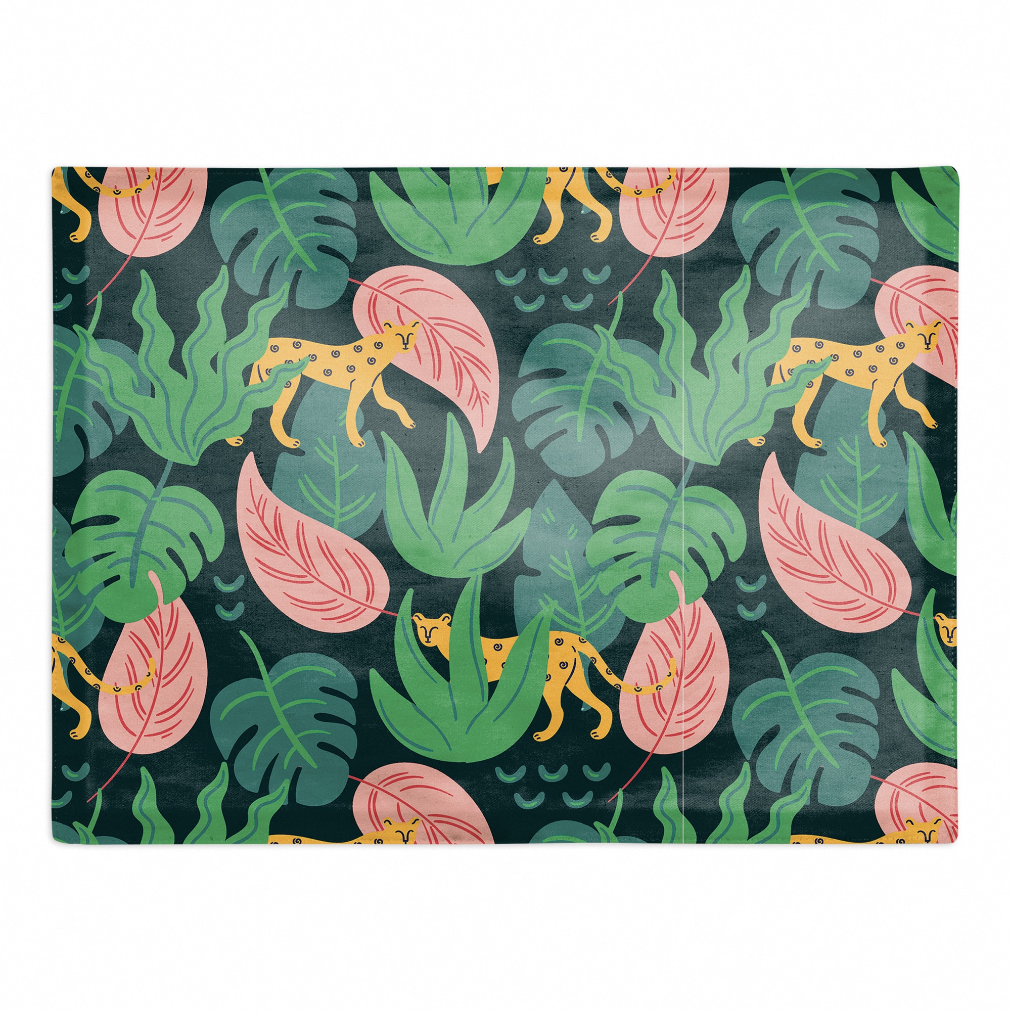 Tropical Cheetahs 18" x 14" Cotton Twill Placemat
