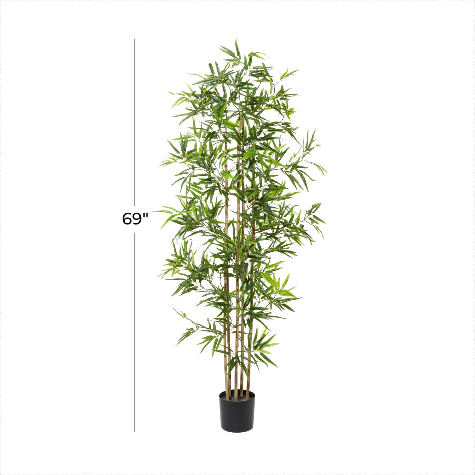 Artificial Bamboo Plants Indoor, 77&#x22;, Green