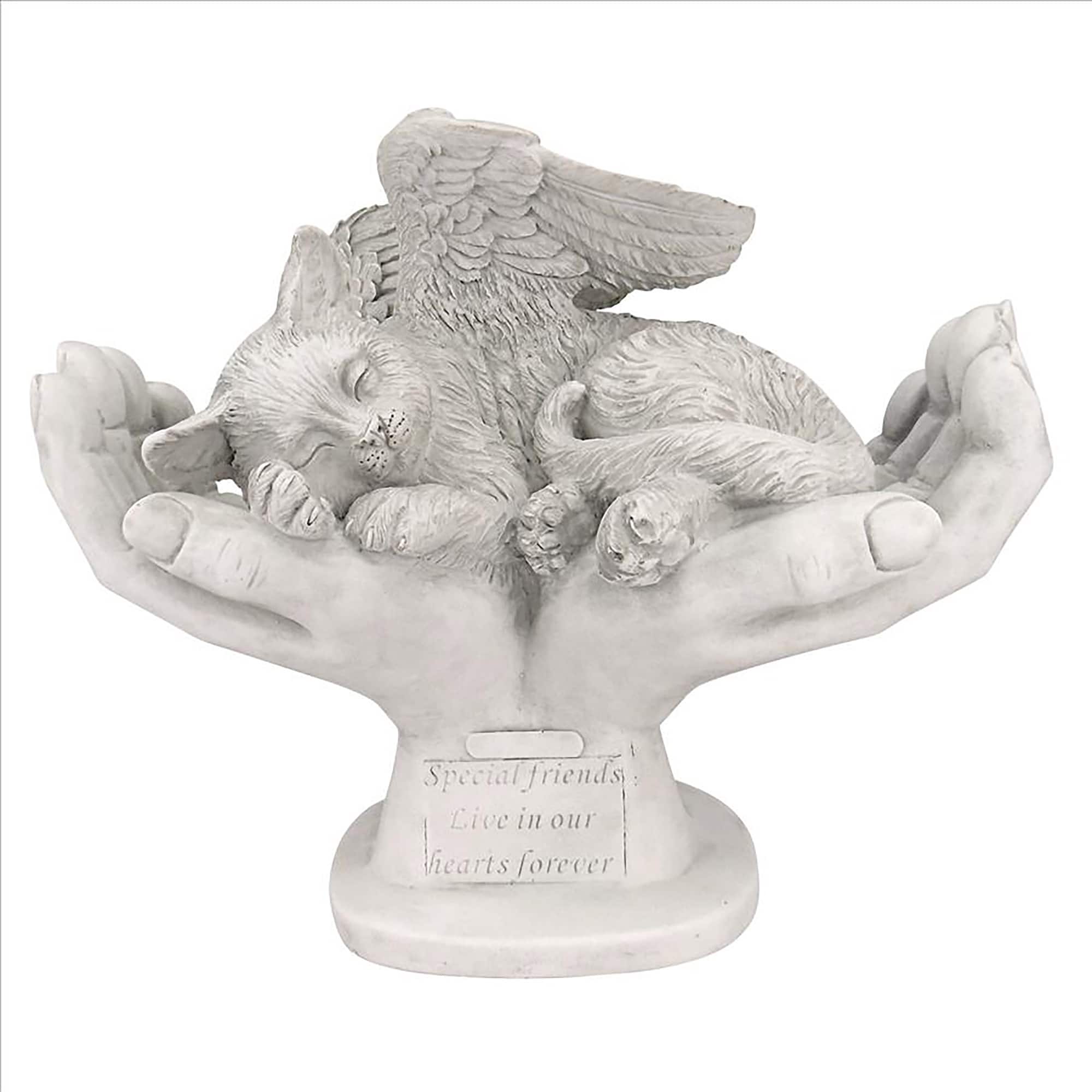 Design Toscano 15.5&#x22; In God&#x27;s Hands Cat Memorial Statue