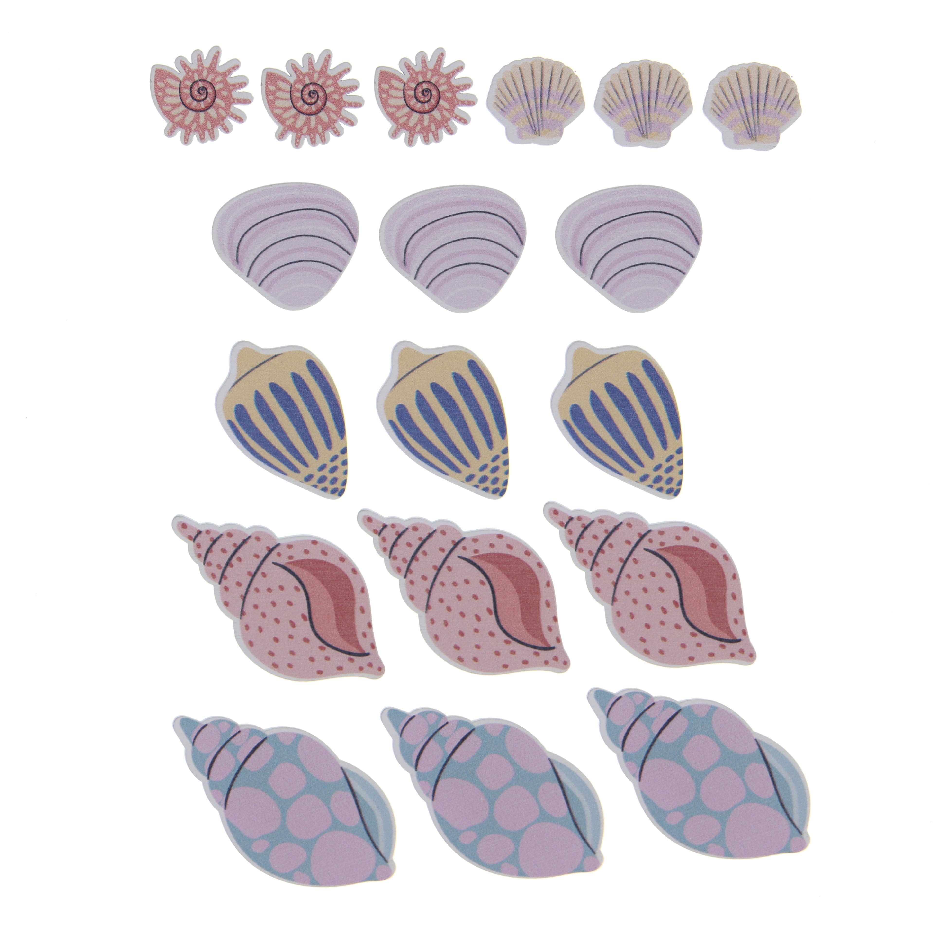 Sea Shells Finished Wood D&#xE9;cor Shapes by Make Market&#xAE;