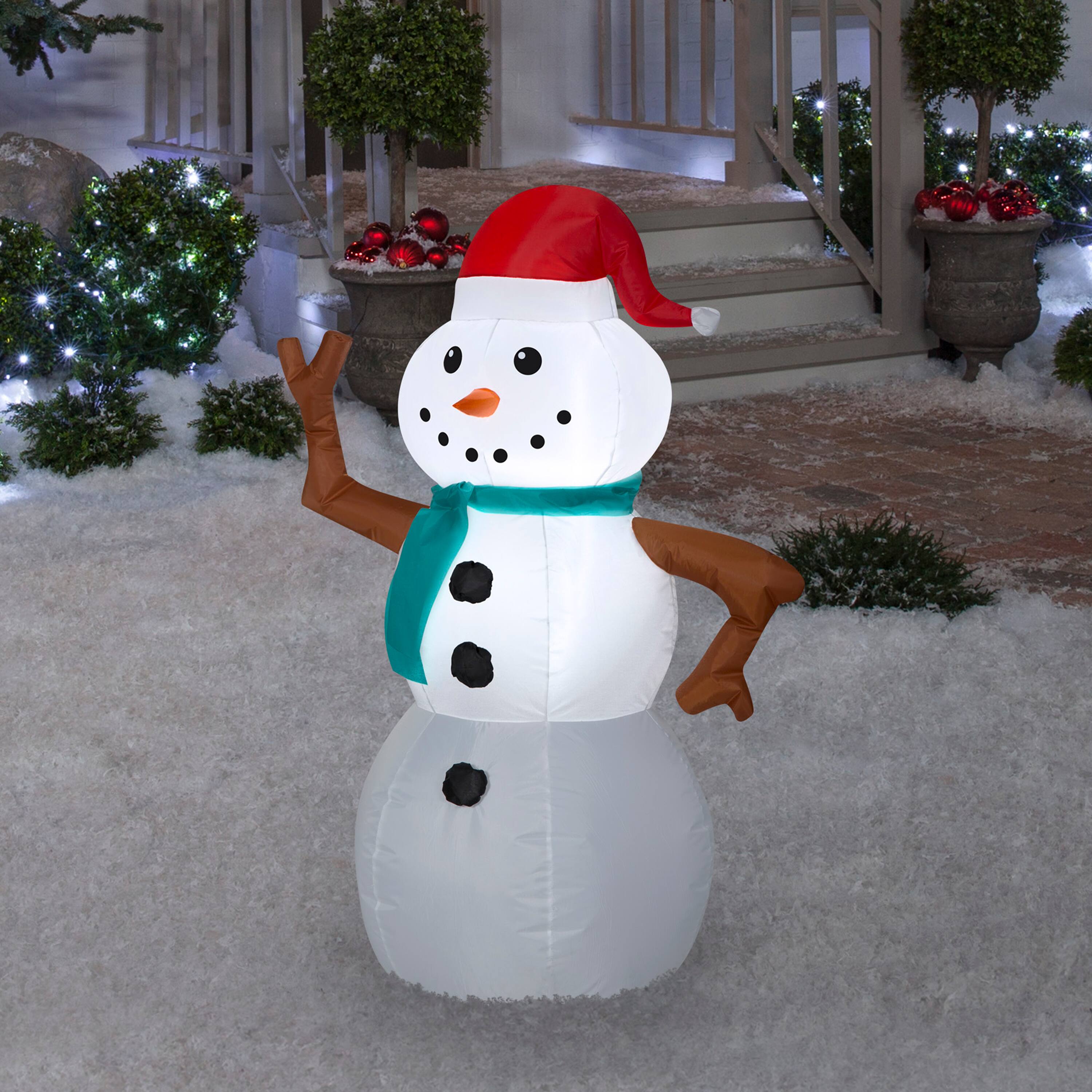 3.5ft. Airblown® Inflatable Christmas Snowman with Twig Arms
