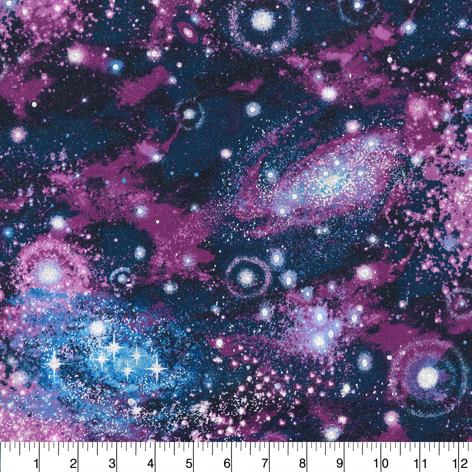 Fabric Traditions Out of This World Galaxy Glitter Novelty Cotton Fabric