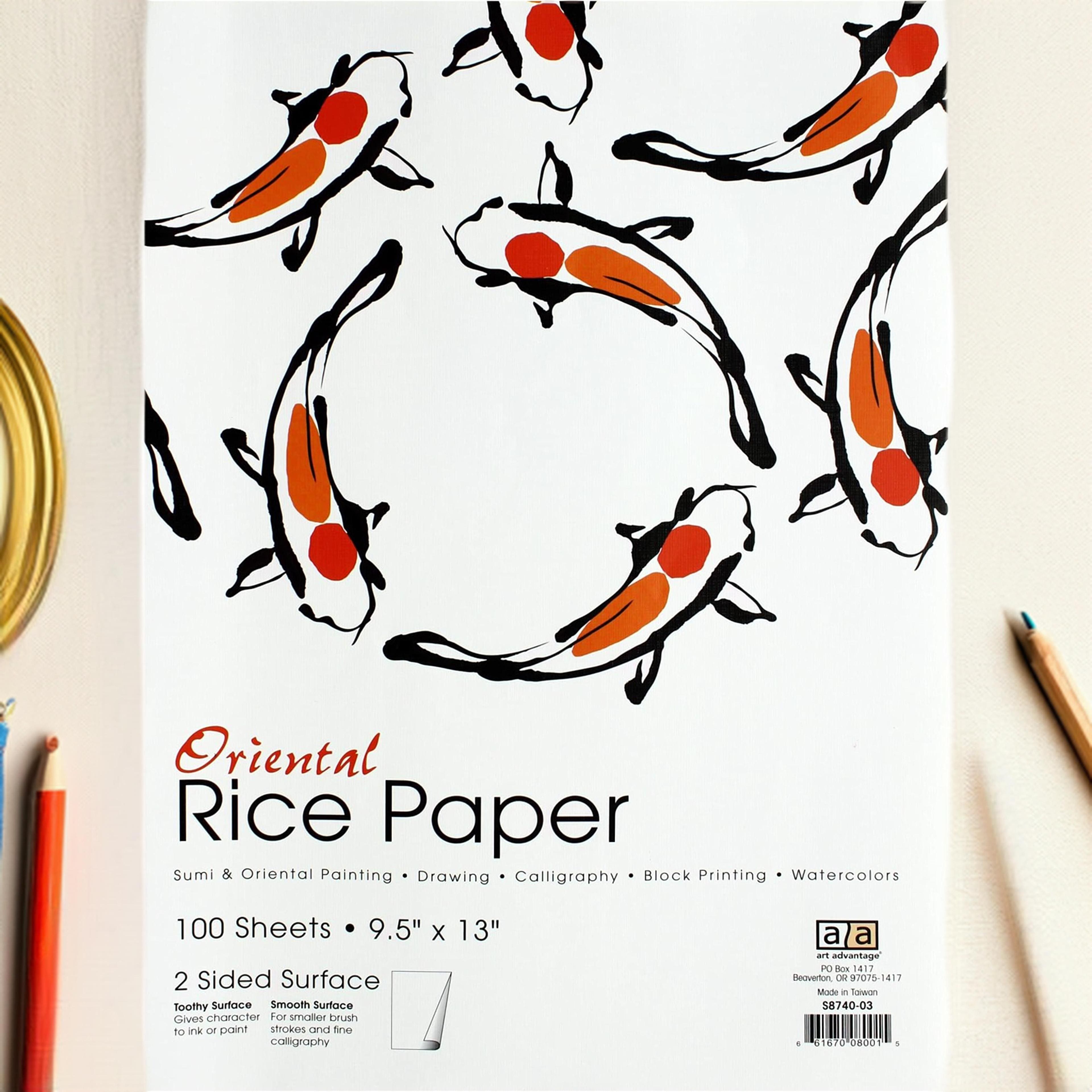 Art Advantage&#xAE; 9.5&#x22; x 13&#x22; Rice Paper, 100 Sheets