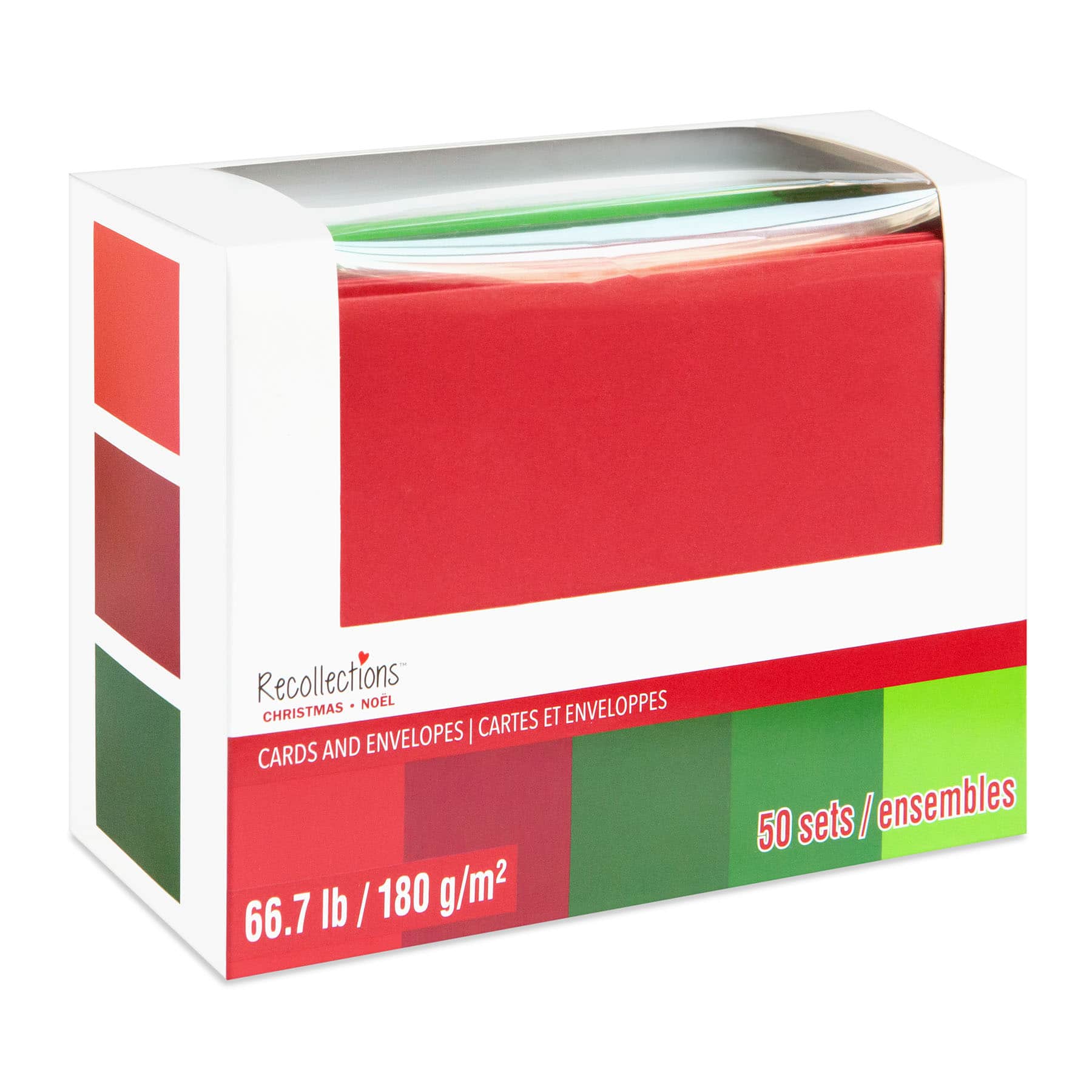 Reds &#x26; Greens Christmas Cards &#x26; Envelopes, 50ct. by Recollections&#x2122;