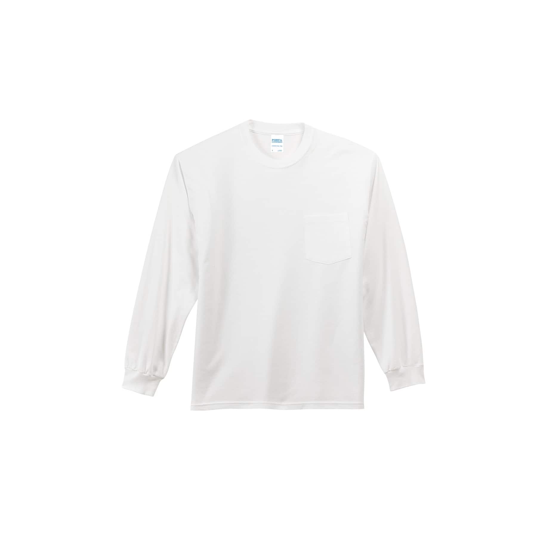 Port & Company® Tall Long Sleeve Essential Pocket T-Shirt