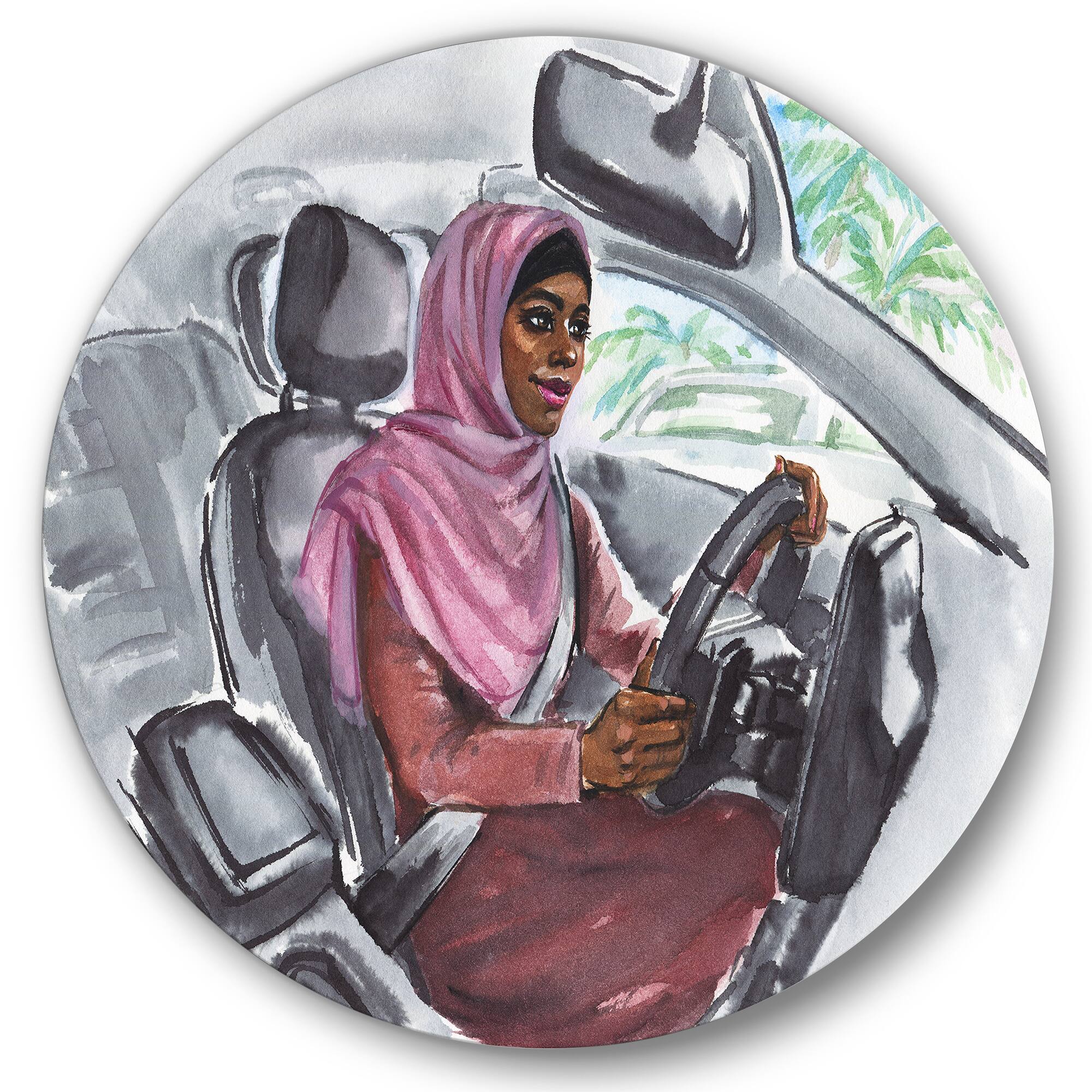 Designart - Arabian Woman Driving A Car III