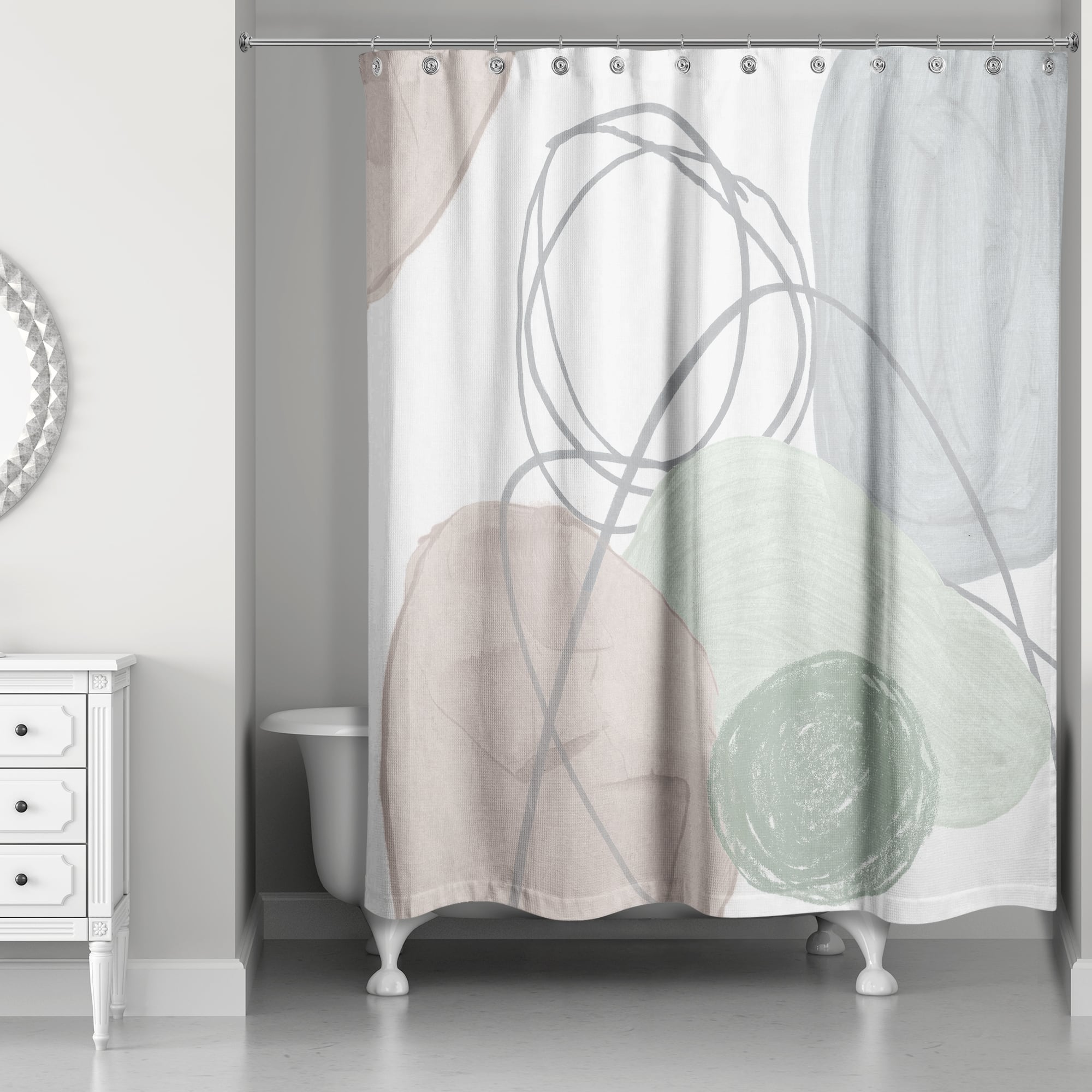 Chic Urban Abstract II 71" x 74" Shower Curtain