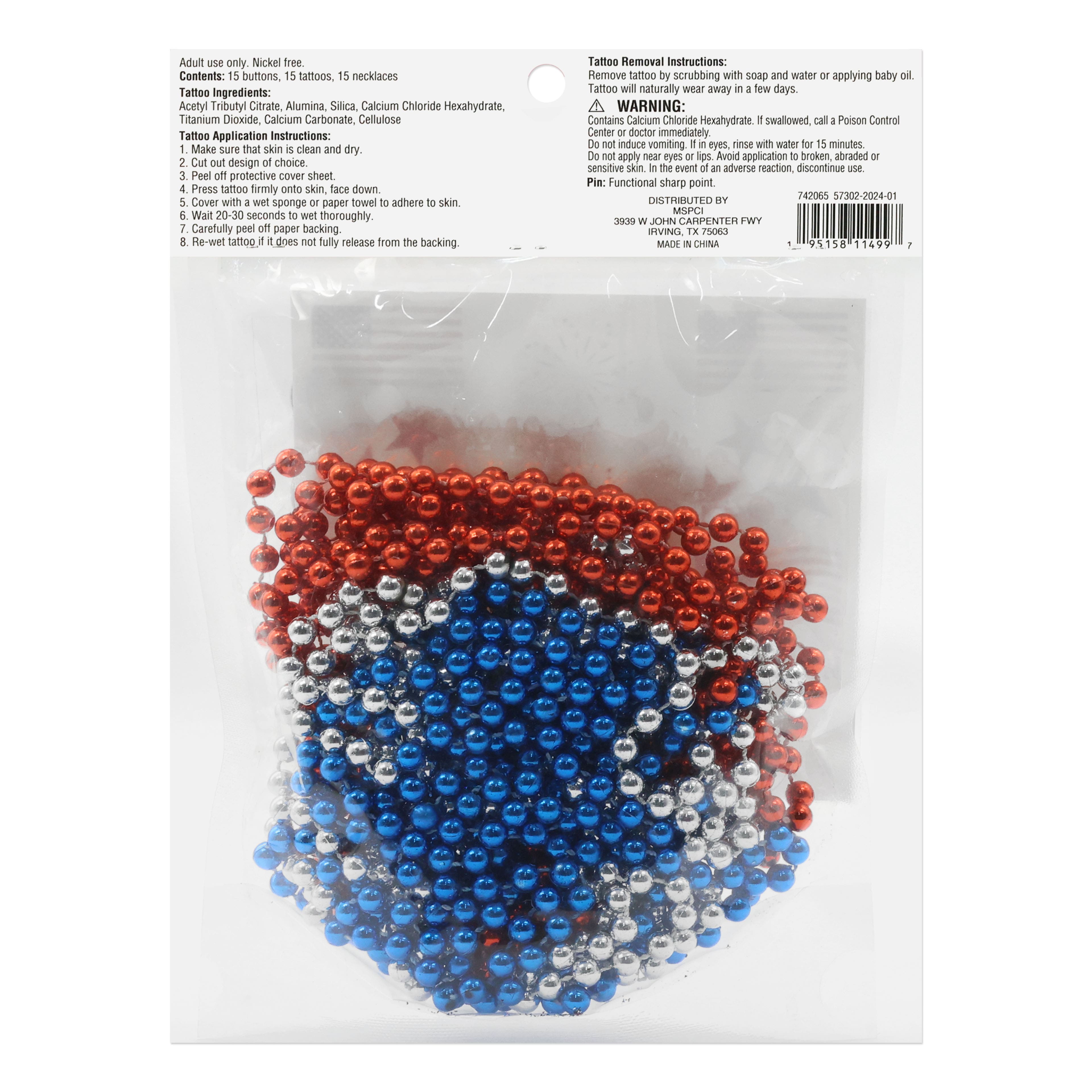 Red, White &#x26; Blue Patriotic Accessories Party Pack by Celebrate It&#x2122;