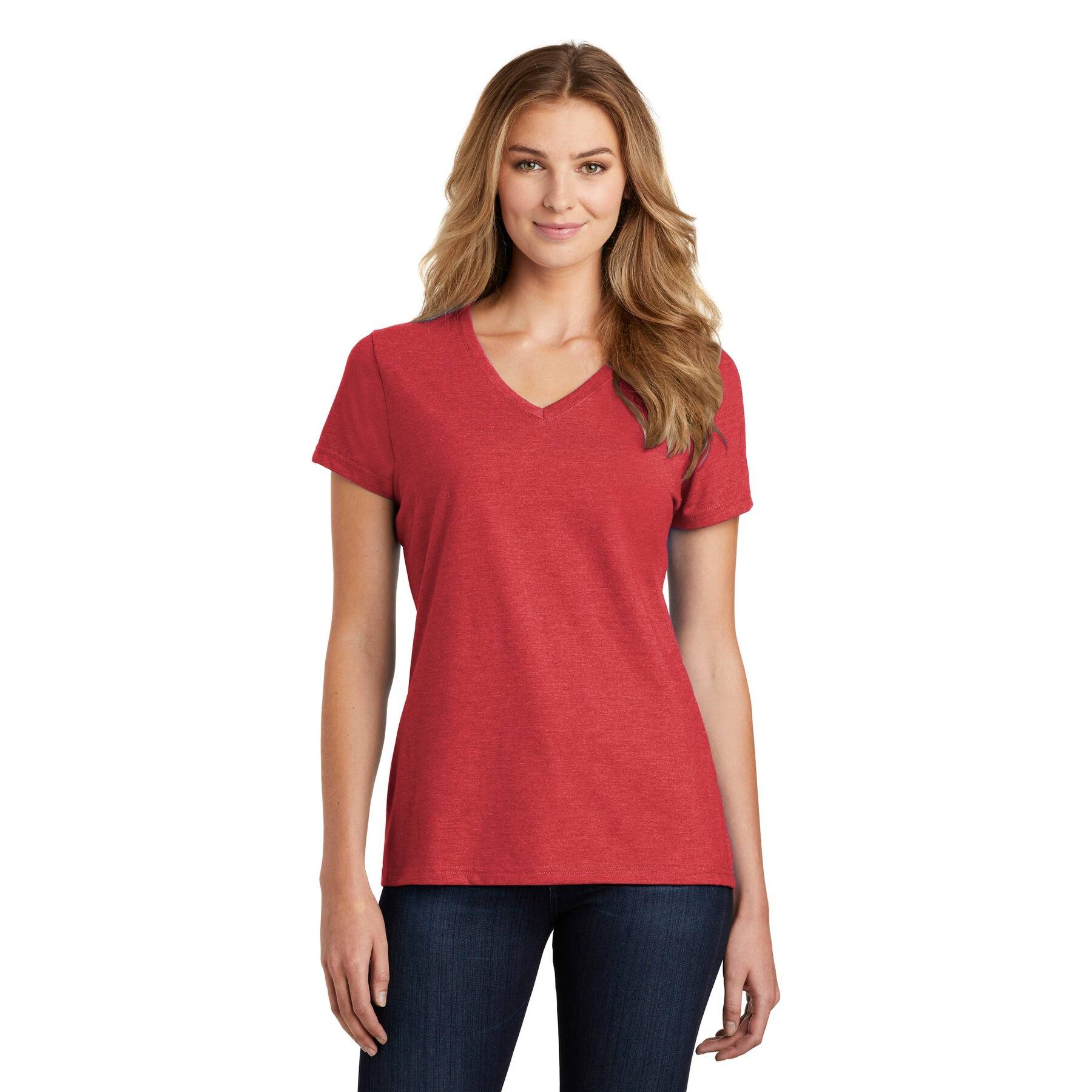 Port & Company® Fan Favorite™ Blend Ladies V-Neck T-Shirt