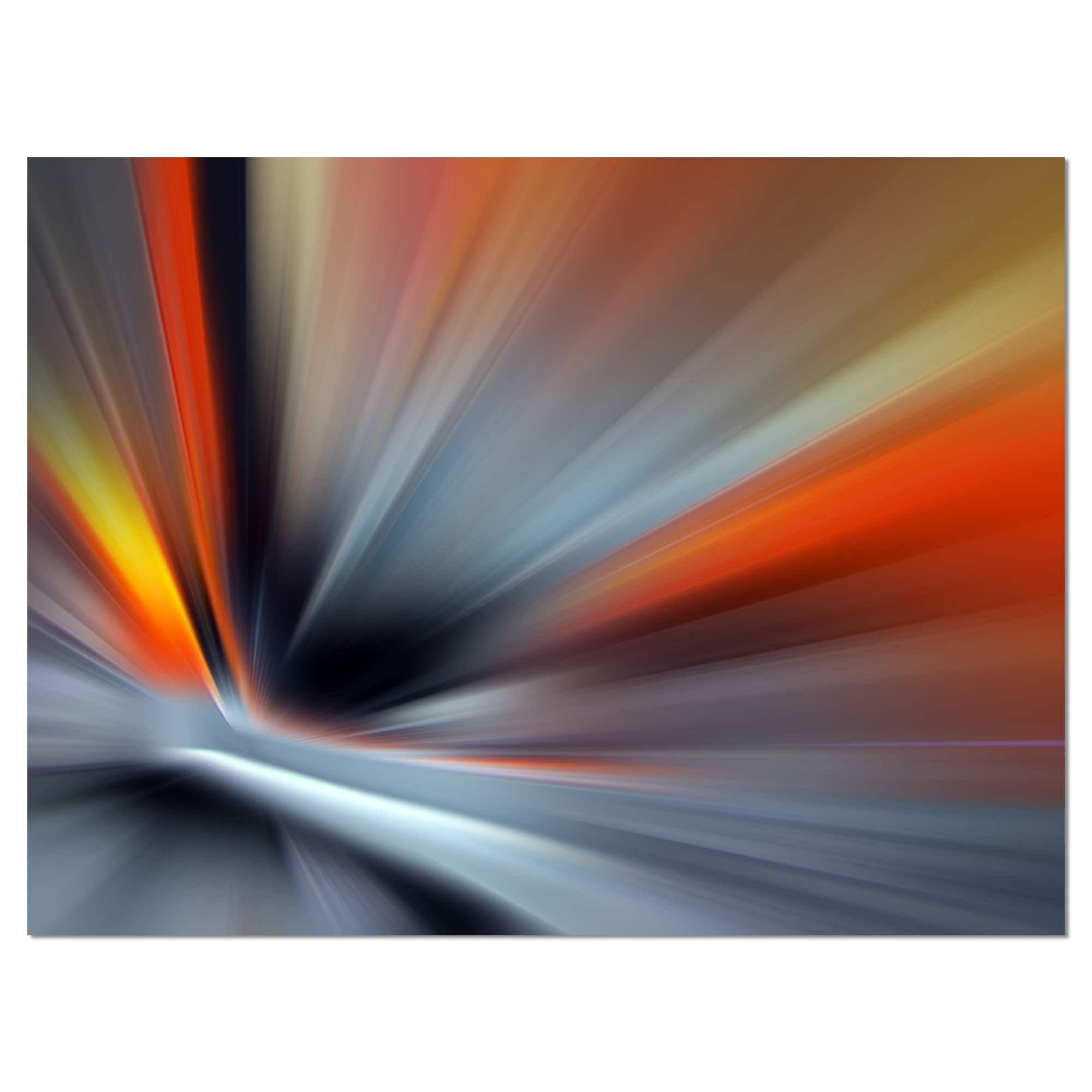 Designart - Rays of Speed Large Lines - Abstract Canvas art print