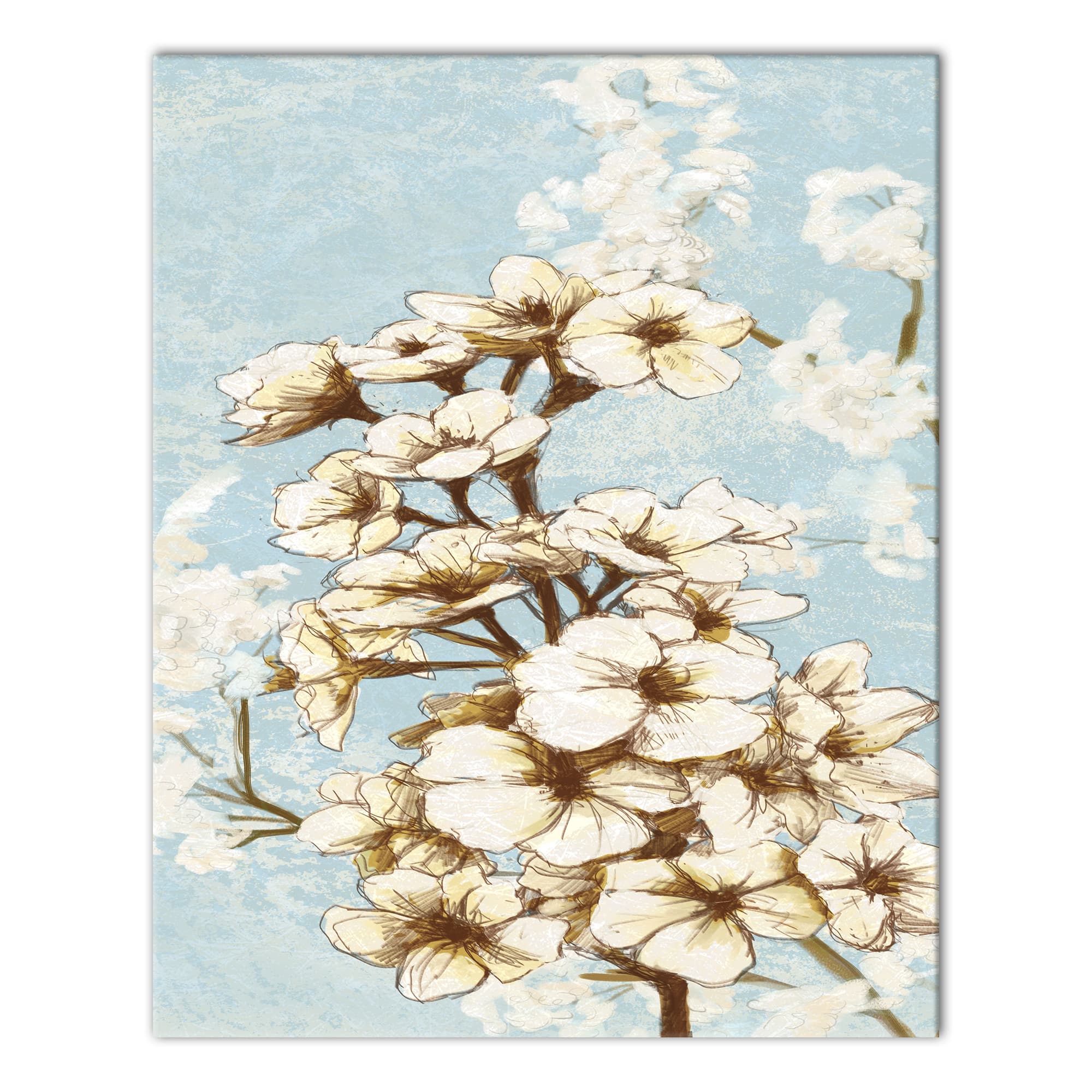 Tall Cherry Blossoms 16" x 20" Canvas Wall Art