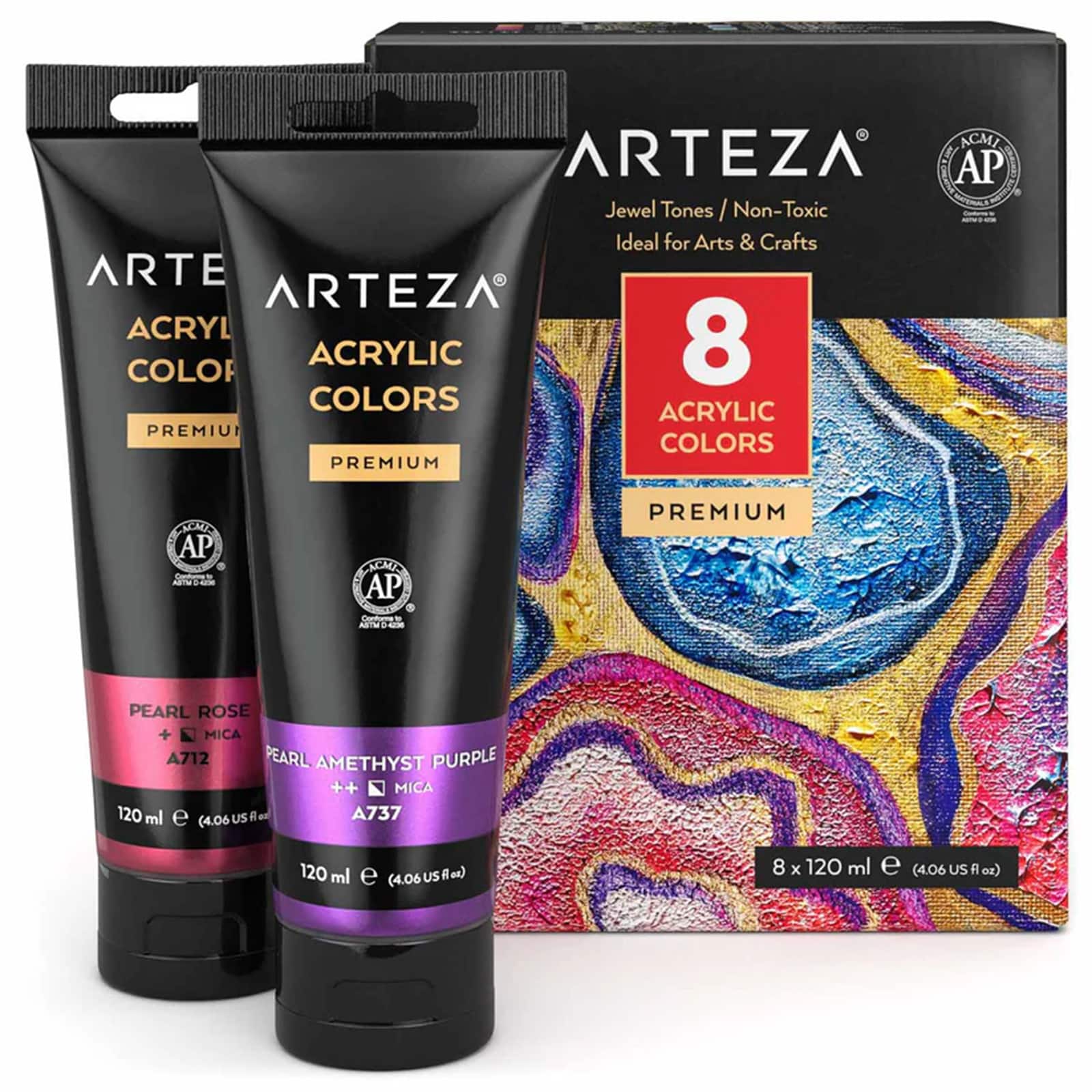 Arteza&#xAE; Jewel Tones Metallic Acrylic Paint Set