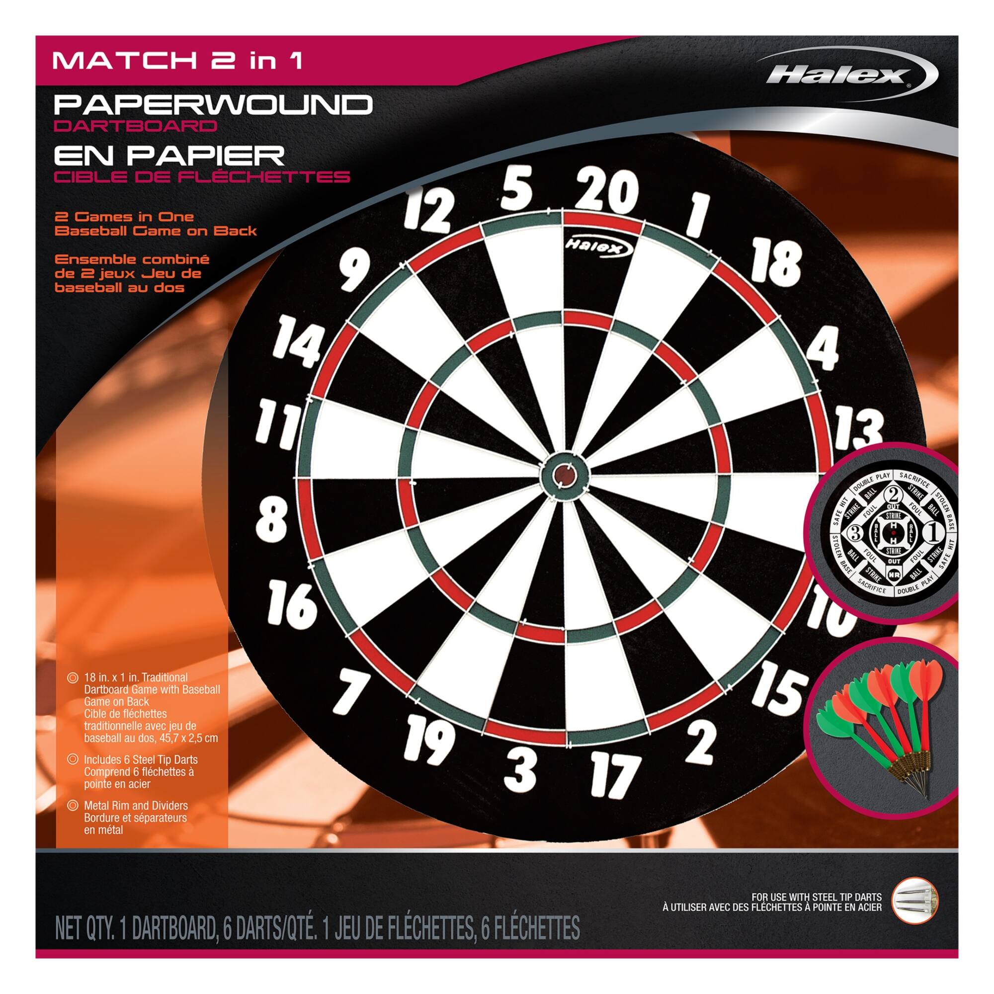 Hedstrom Halex Match 2 in 1 Paperwound Dartboard Michaels