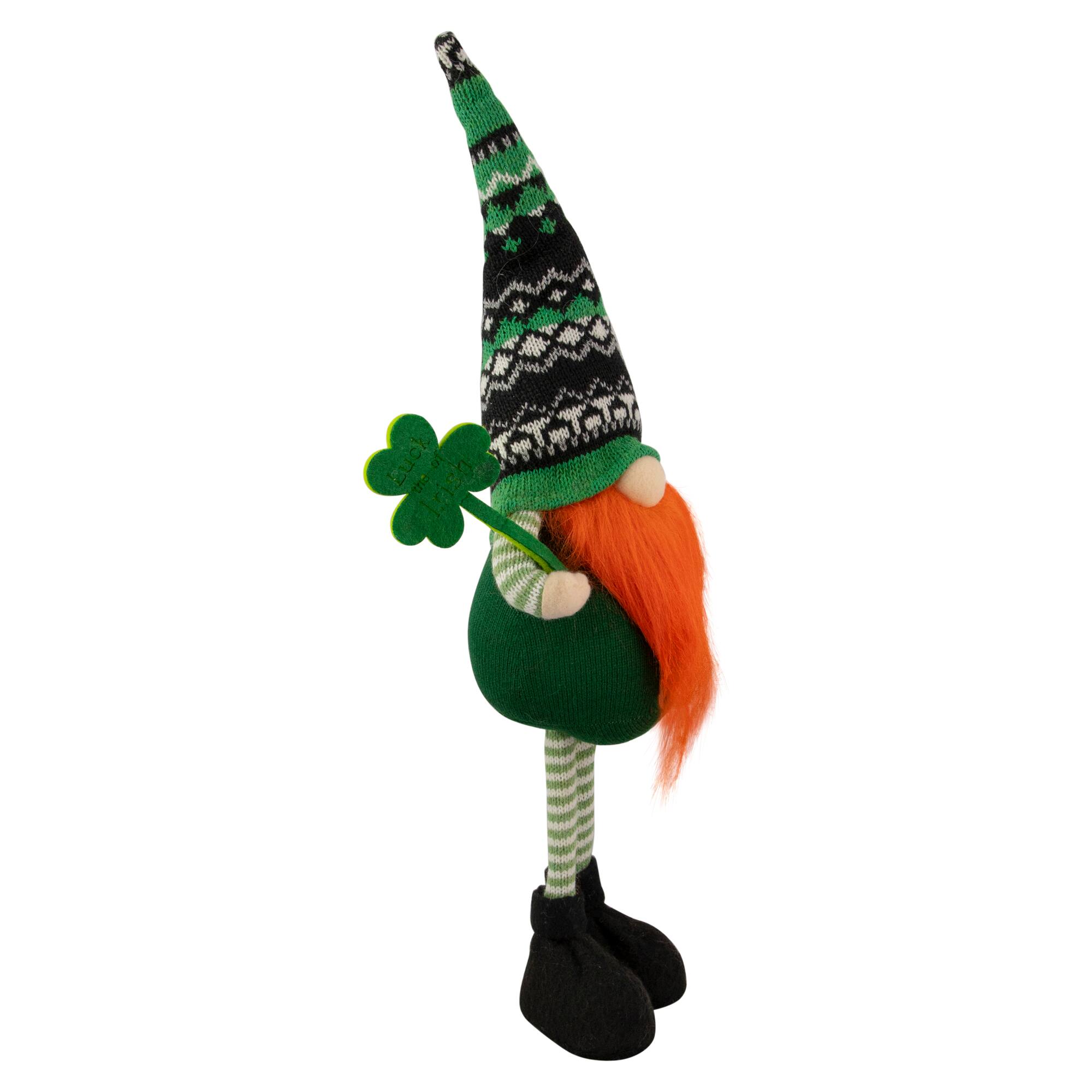 20&#x22; Green Leprechaun Gnome St Patrick&#x27;s Day Figure