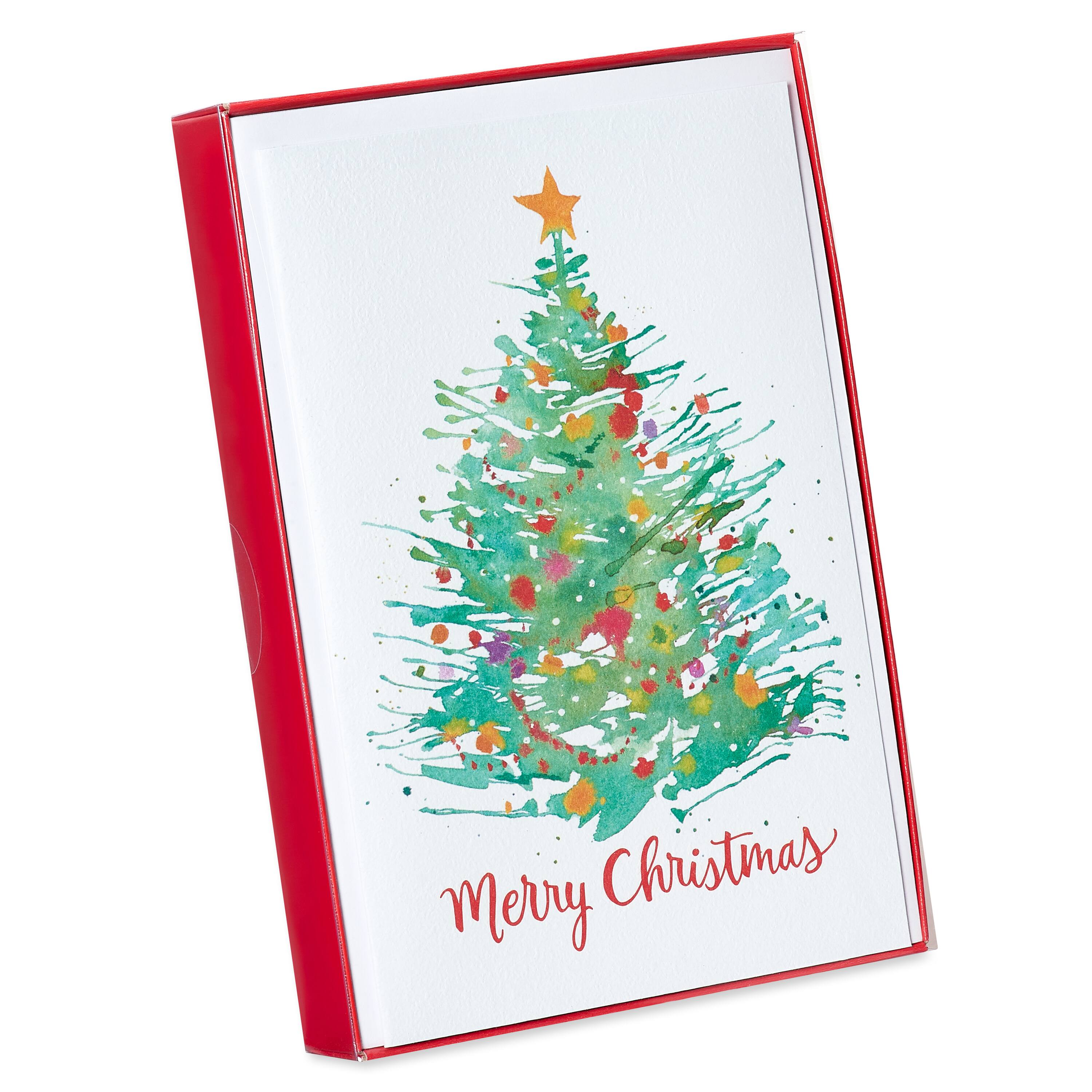 watercolour christmas tree box of cards michaels watercolour christmas tree box