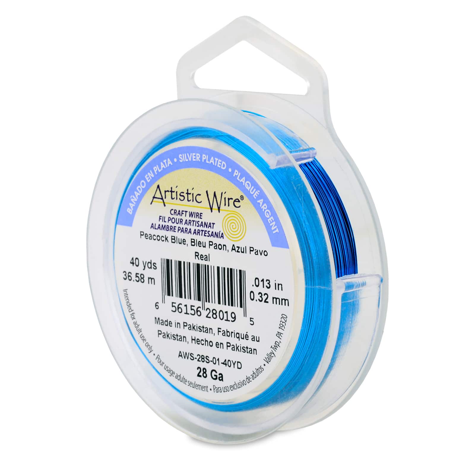 Artistic Wire® 28 Gauge Silver Plated Tarnish Resistant Colored Copper Craft Wire, 40yd.