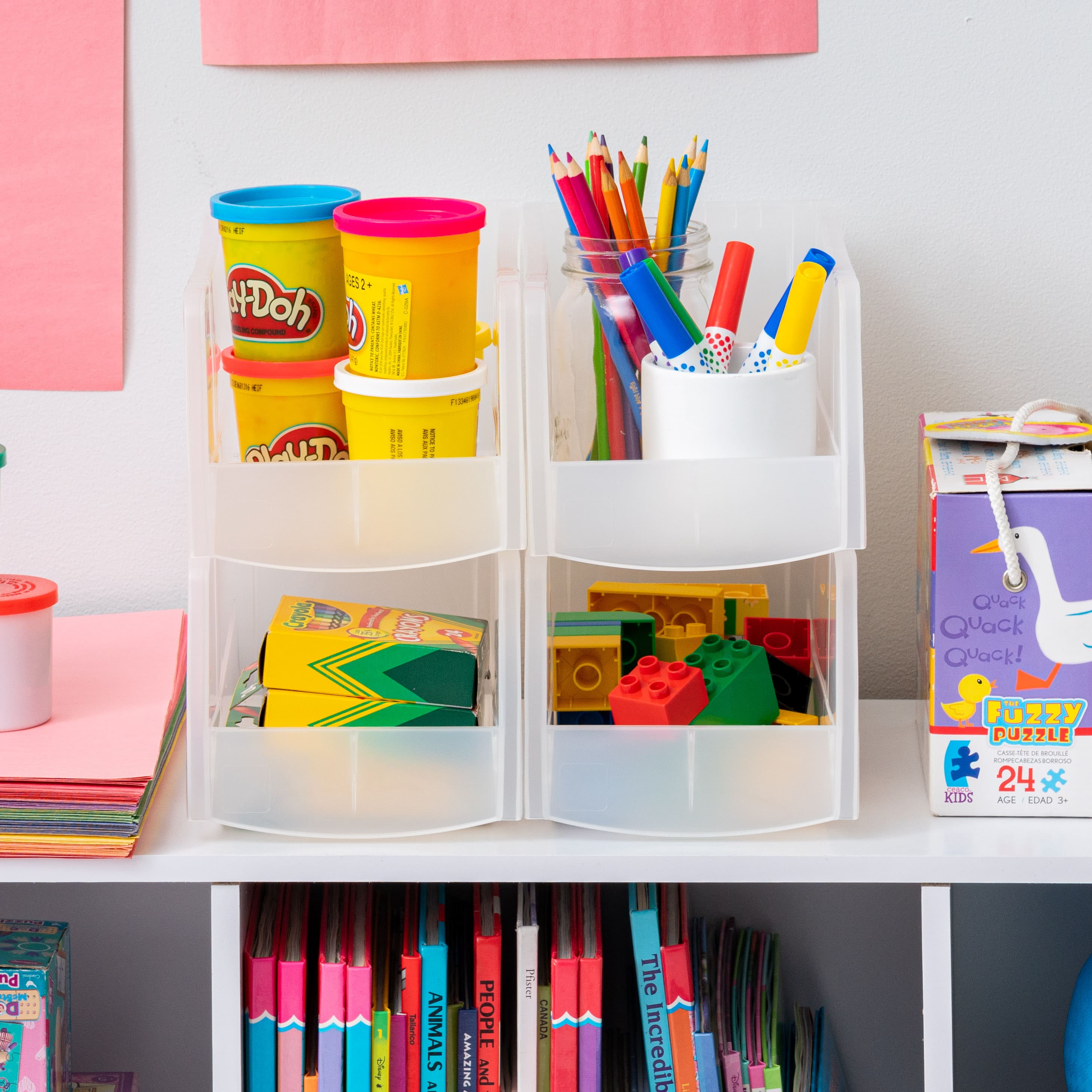 IRIS Medium Clear Plastic Stacking Bin