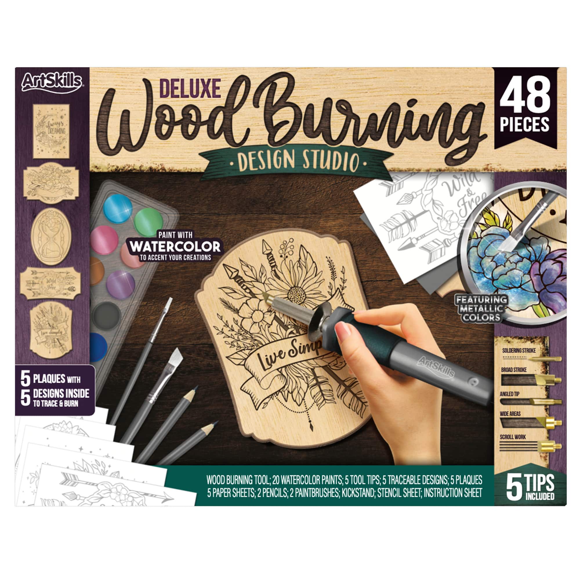 Basics and Tools of Pyrography (How to add color for your wood piece) Part  3 