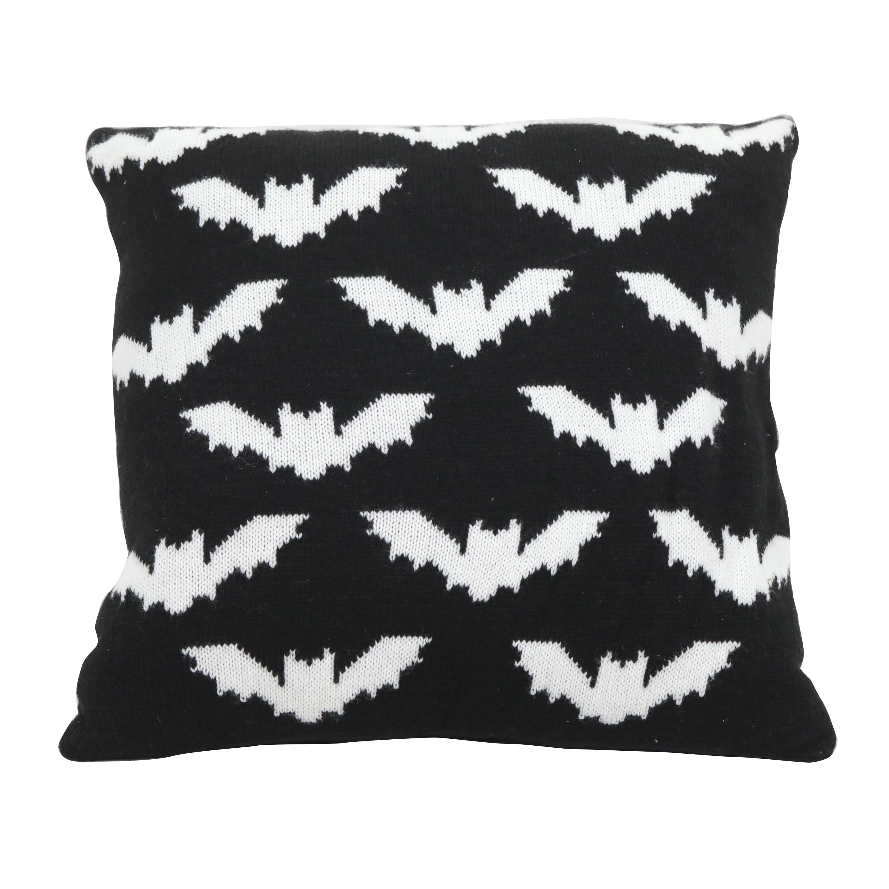 16" Black & White Bat Accent Pillow by Ashland®