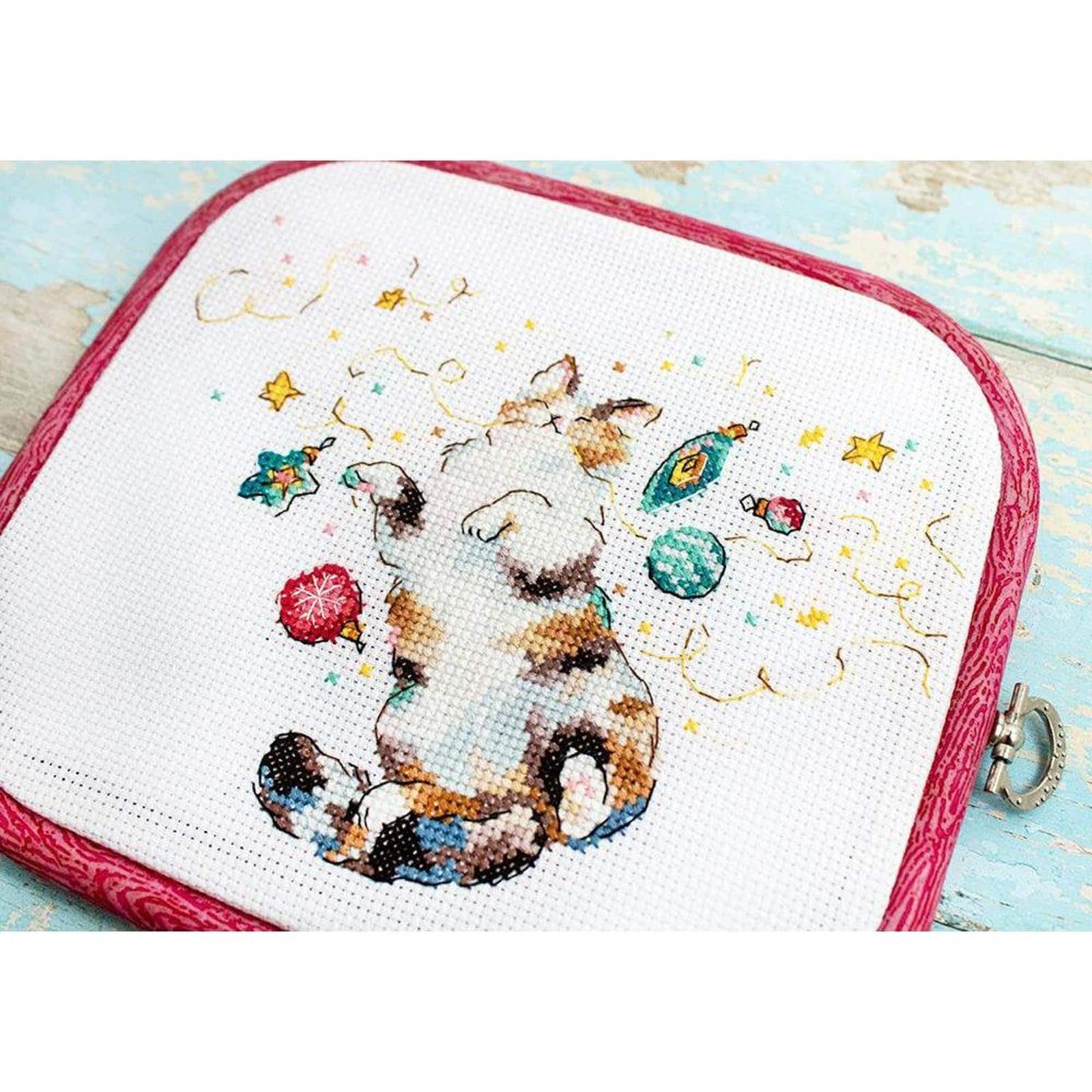 LetiStitch Cat&#x27;s Happiness Counted Cross Stitch Kit