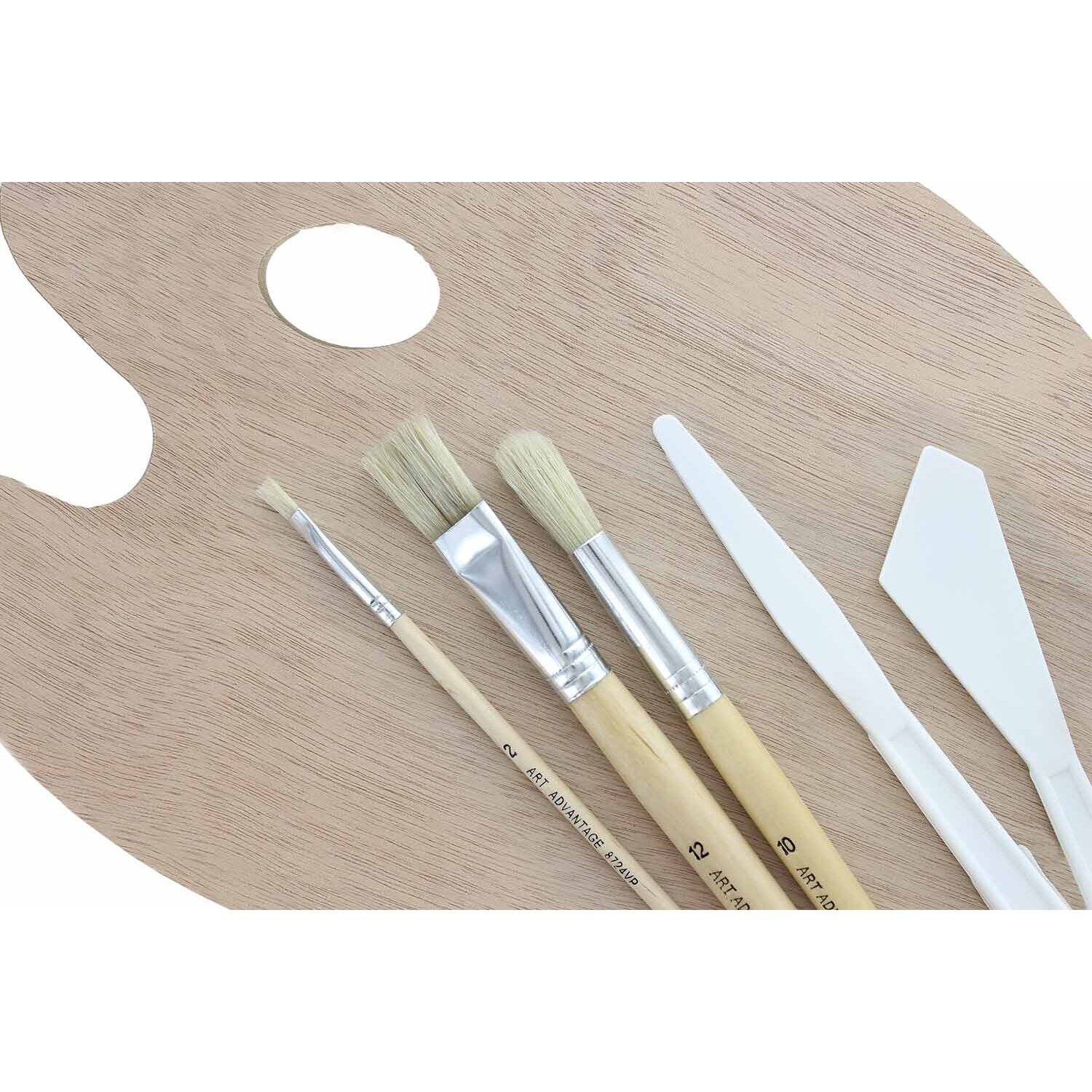 Art Advantage&#xAE; Wood Palette Painting Tool Set