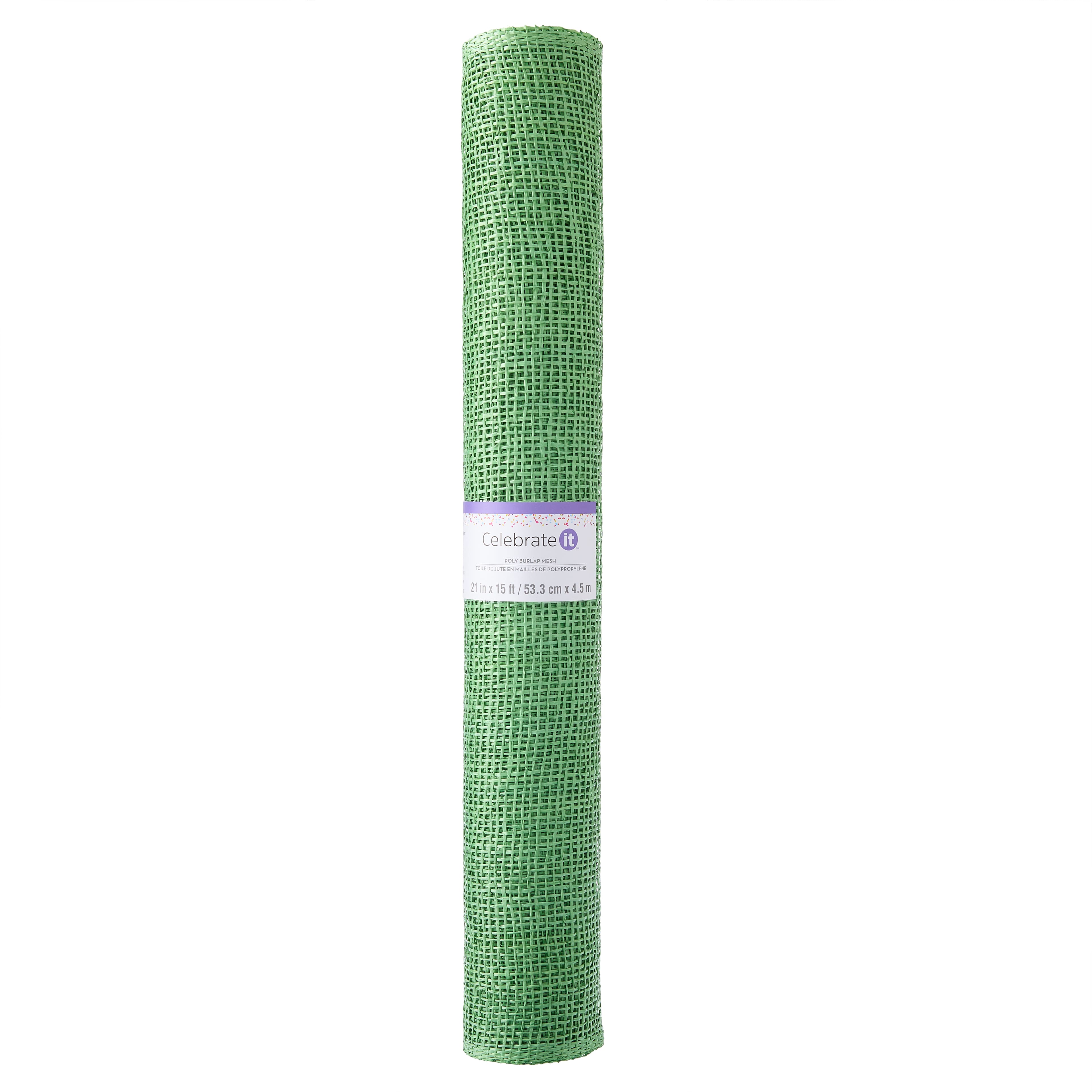 21" x 5yd. Green Poly Burlap Mesh by Celebrate It™