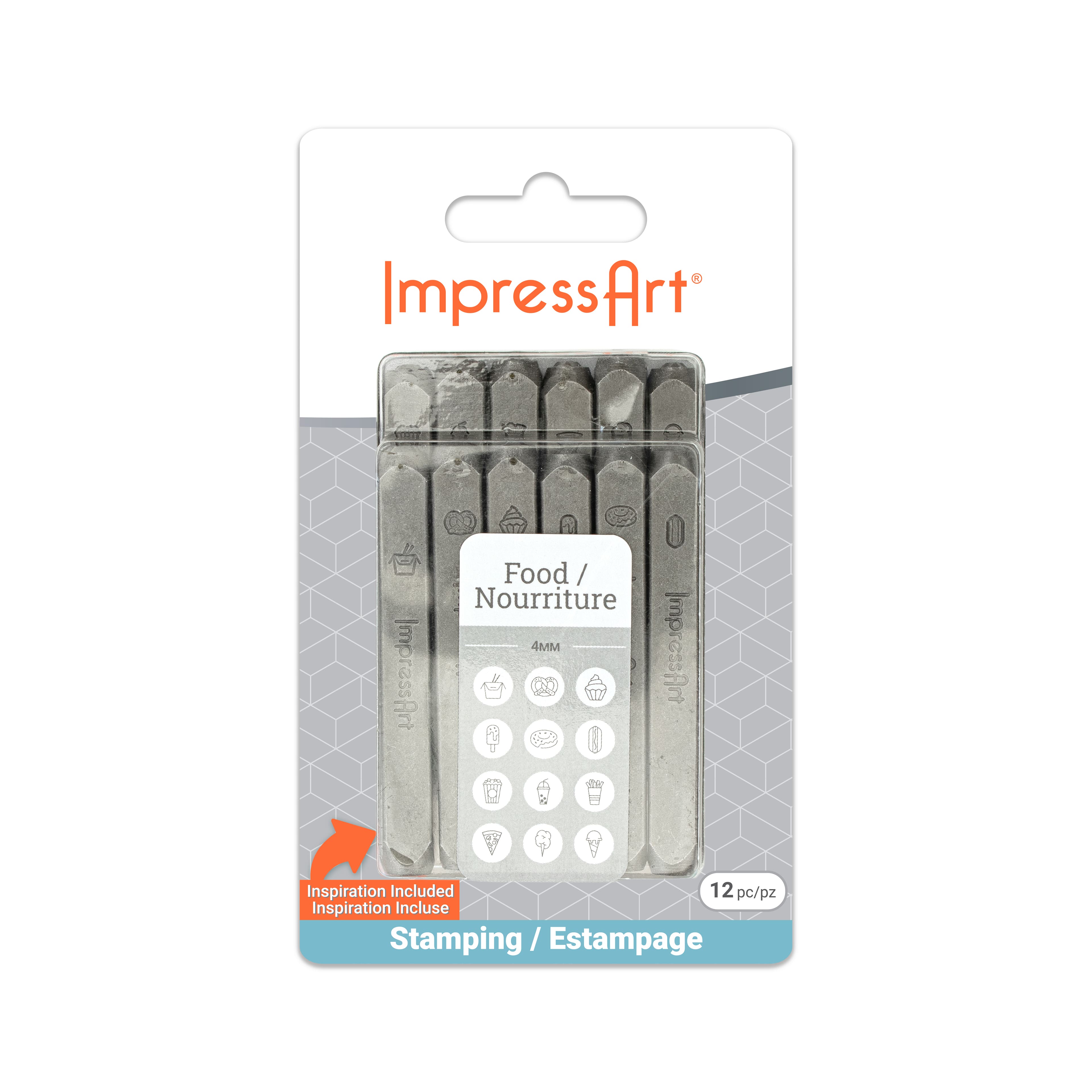 ImpressArt&#xAE; 4mm Food Metal Stamps Pack