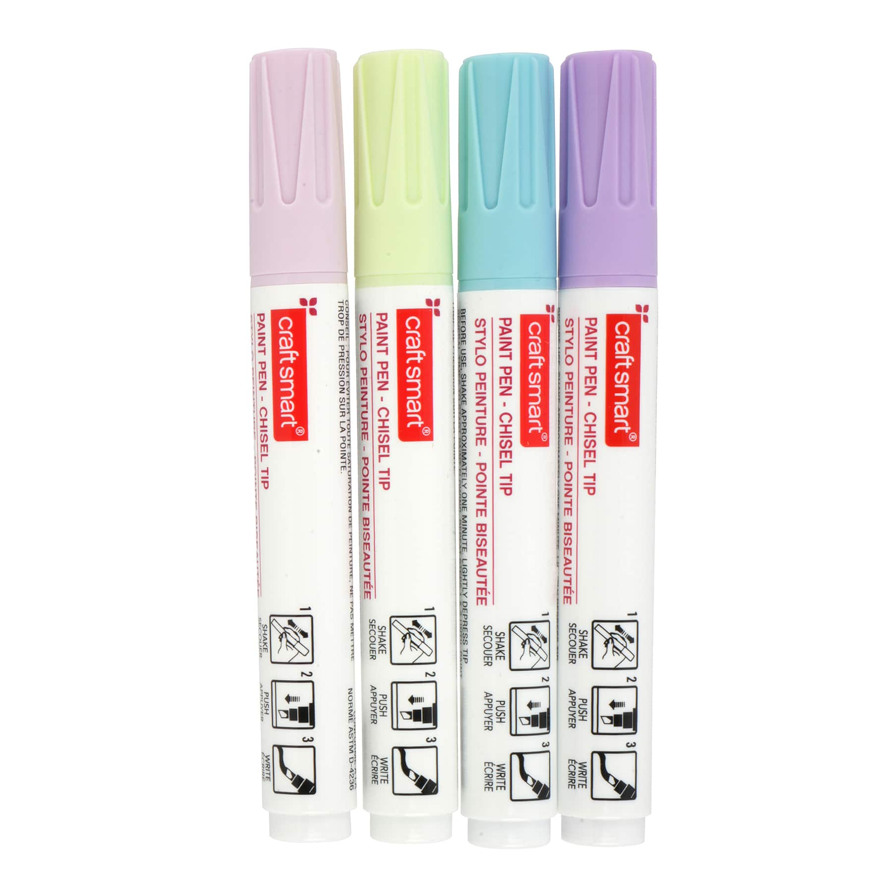6 Packs: 4 ct. (24 total) Pastels Chisel Tip Paint Pens by Craft Smart®