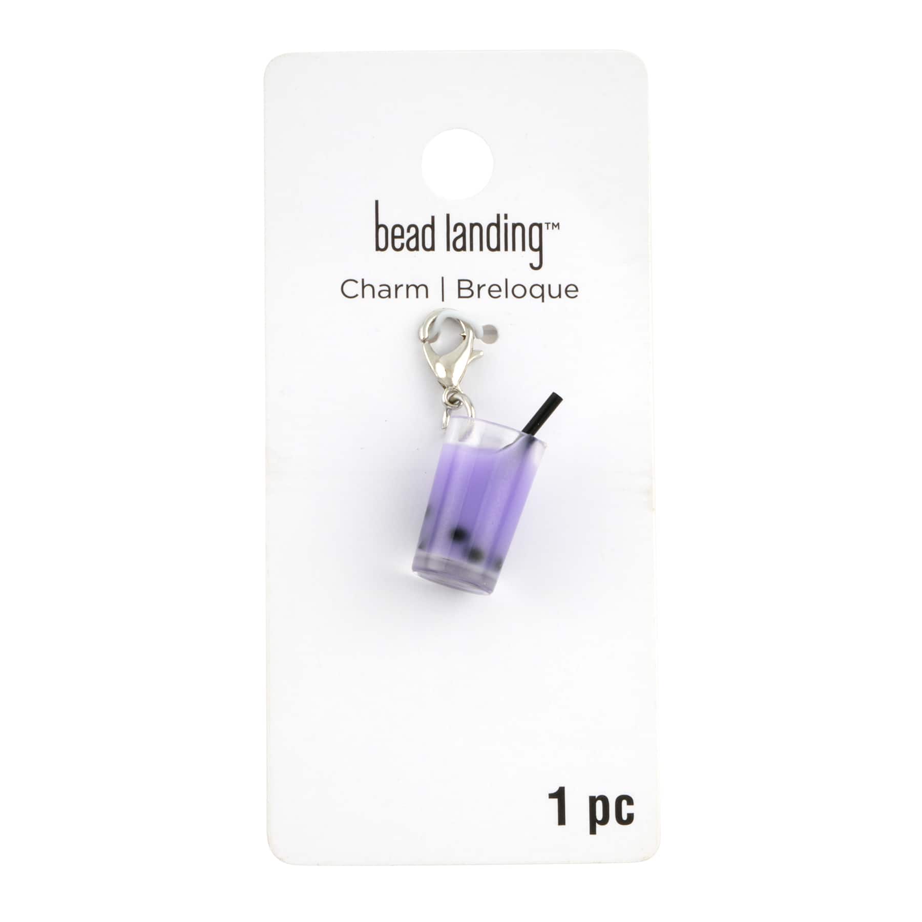12 Pack: Purple Boba Tea Charm by Bead Landing™