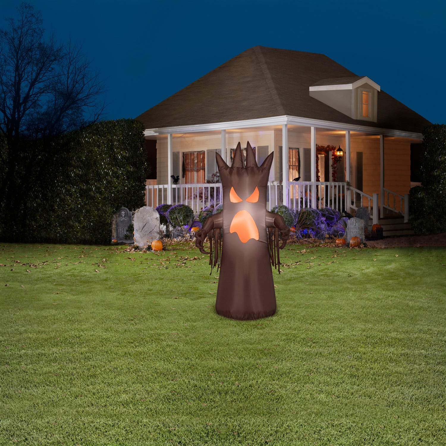 4ft. Airblown® Halloween Inflatable Spooky Brown Tree