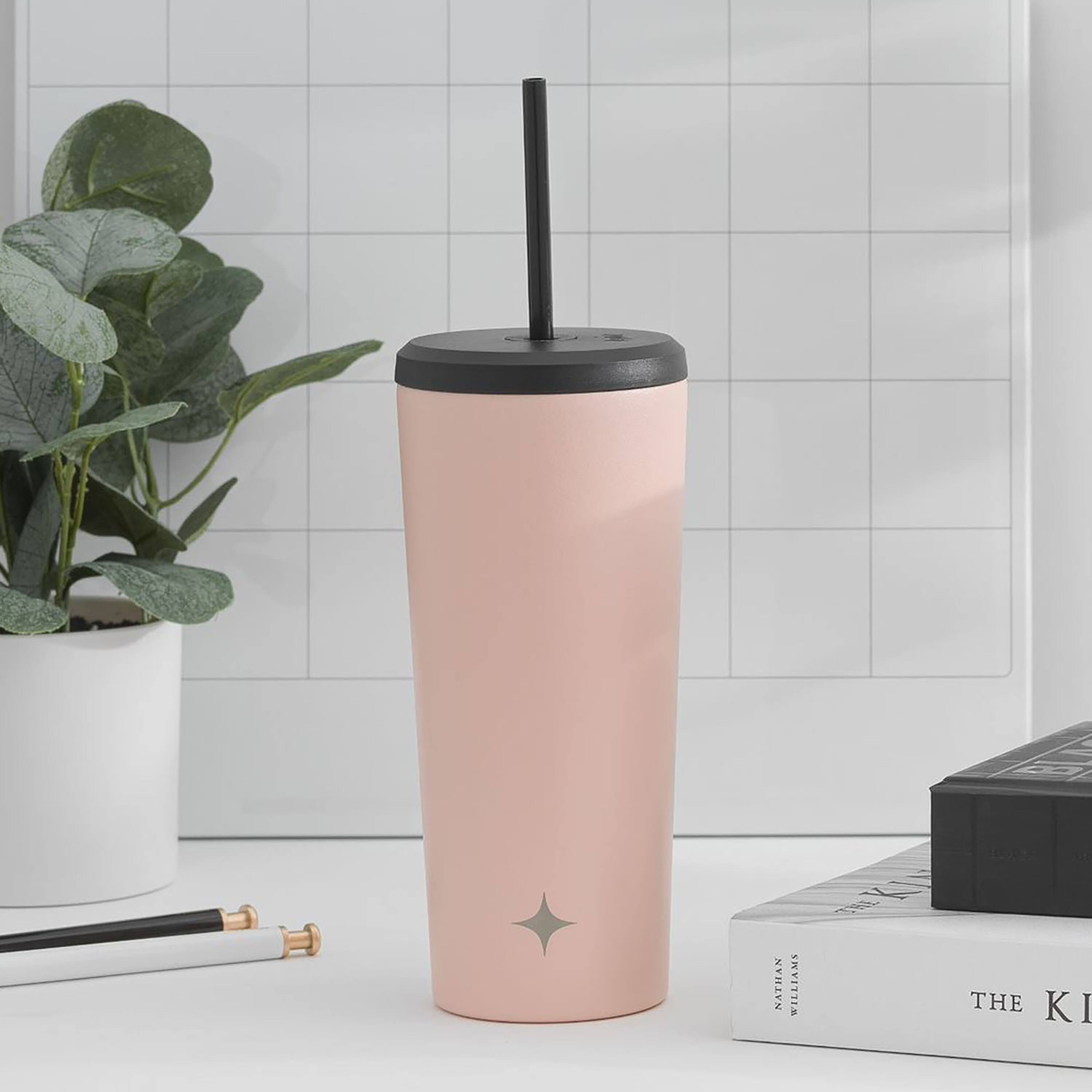 JoyJolt® 20oz. Vacuum Insulated Tumbler with Flip Lid & Straw