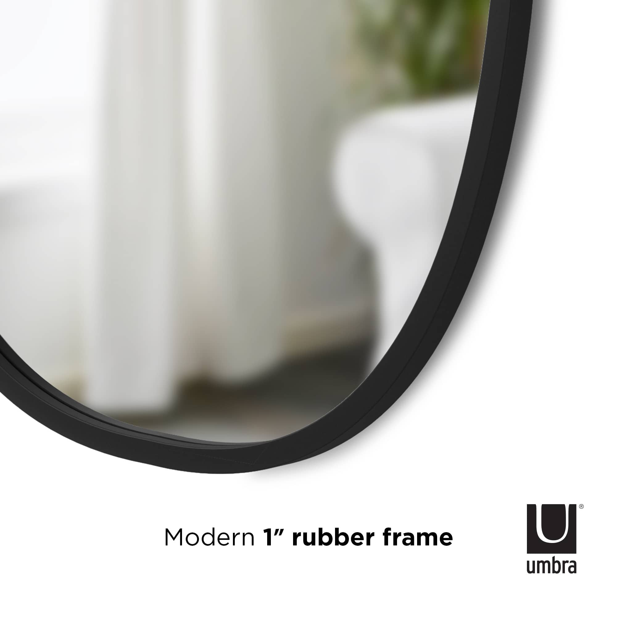 Umbra 36&#x22; Black Hub Oval Wall Mirror