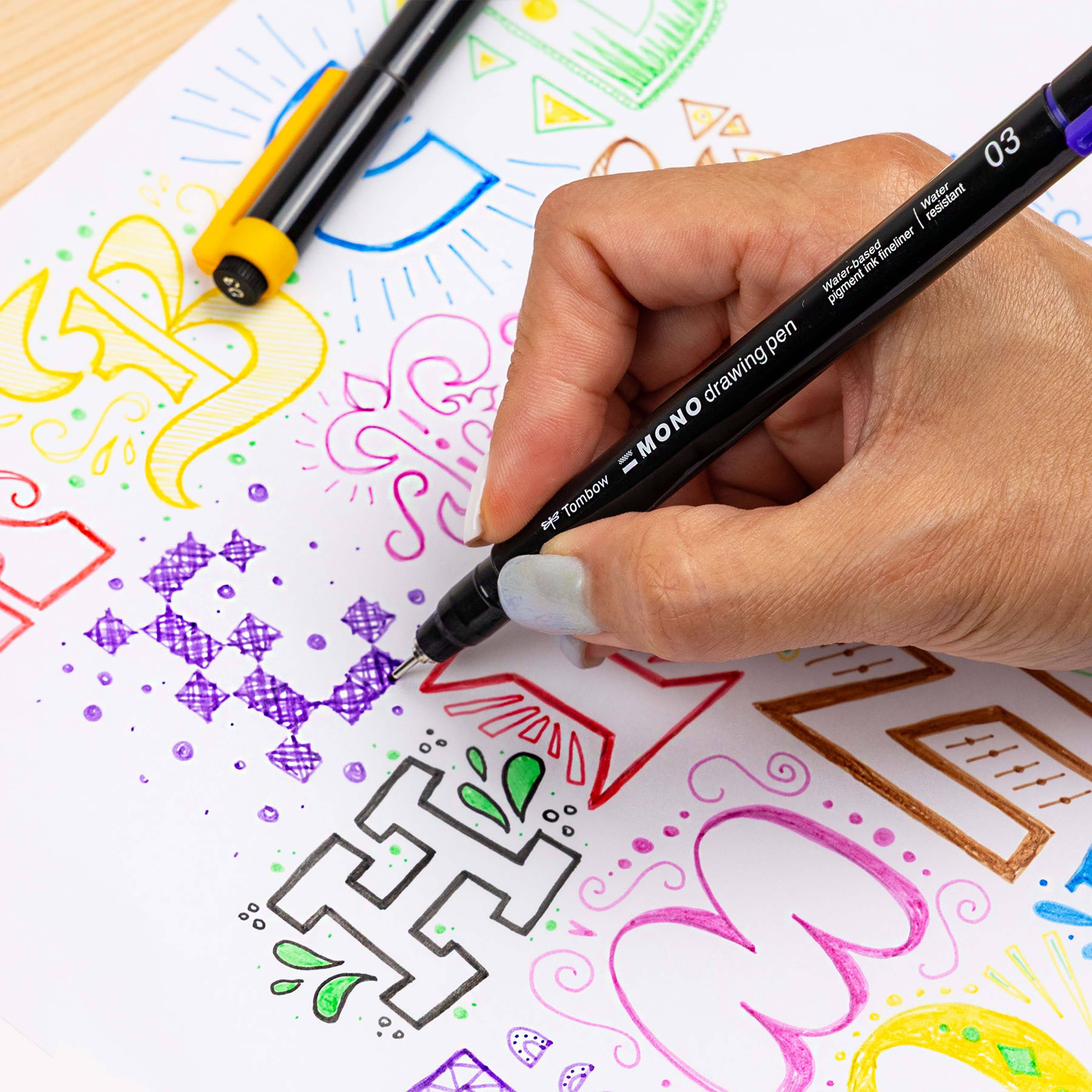 Tombow MONO 8 Colour Drawing Pen Set