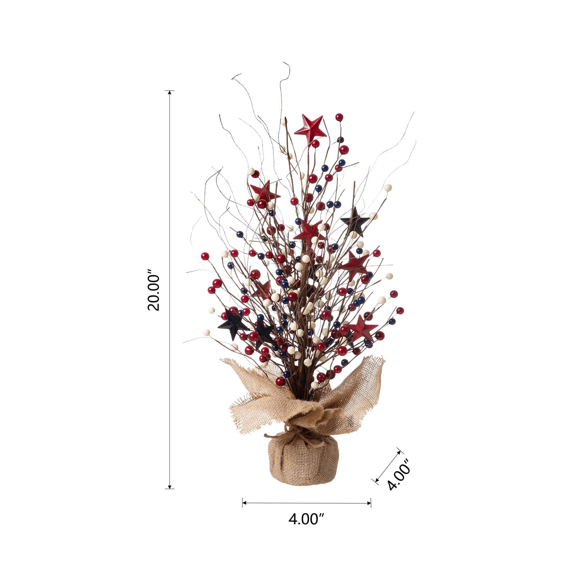 Glitzhome&#xAE; 20&#x22; American Berry Table Tree