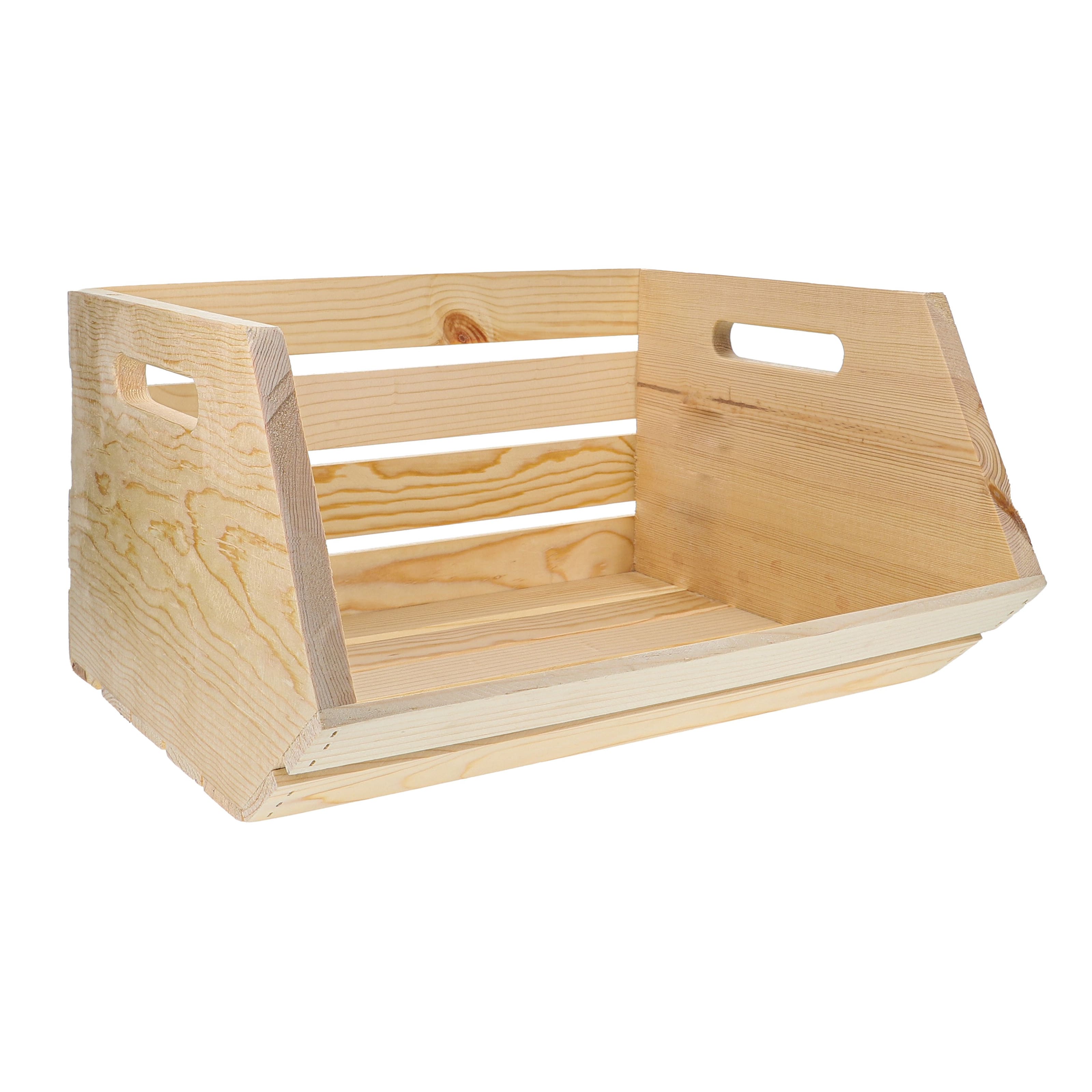 12 Pack: 18&#x22; Stackable Wood Crate by Make Market&#xAE;