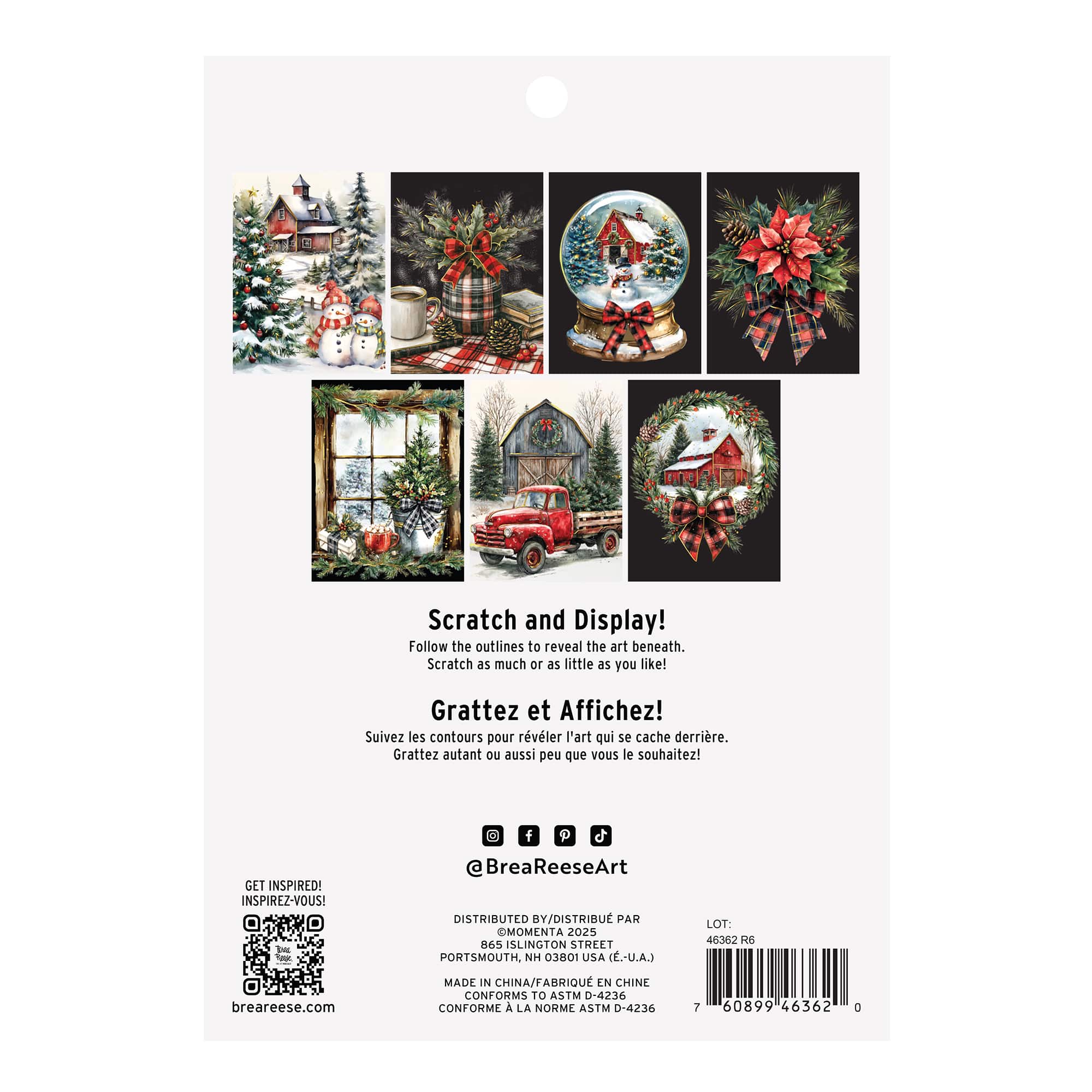 Brea Reese&#x2122; 6&#x22; x 8&#x22; Country Holiday Scratch Art Paper Pad