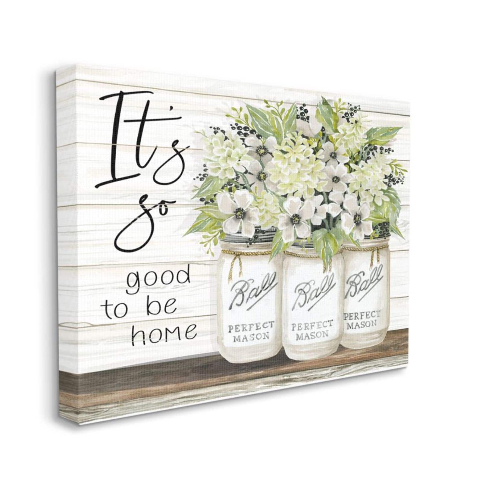 Stupell Industries It&#x27;s So Good To Be Home Floral Wall Art