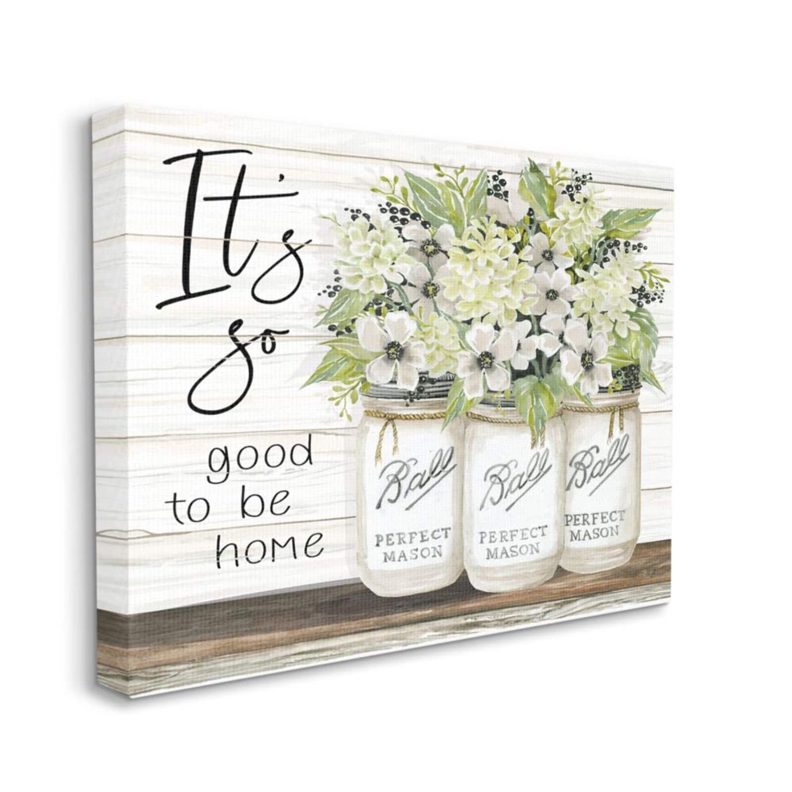 Stupell Industries It's So Good To Be Home Floral Wall Art
