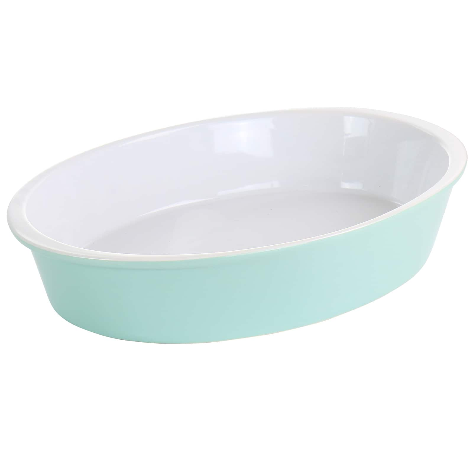 Martha Stewart 13&#x22; Mint Ceramic Oval Baker