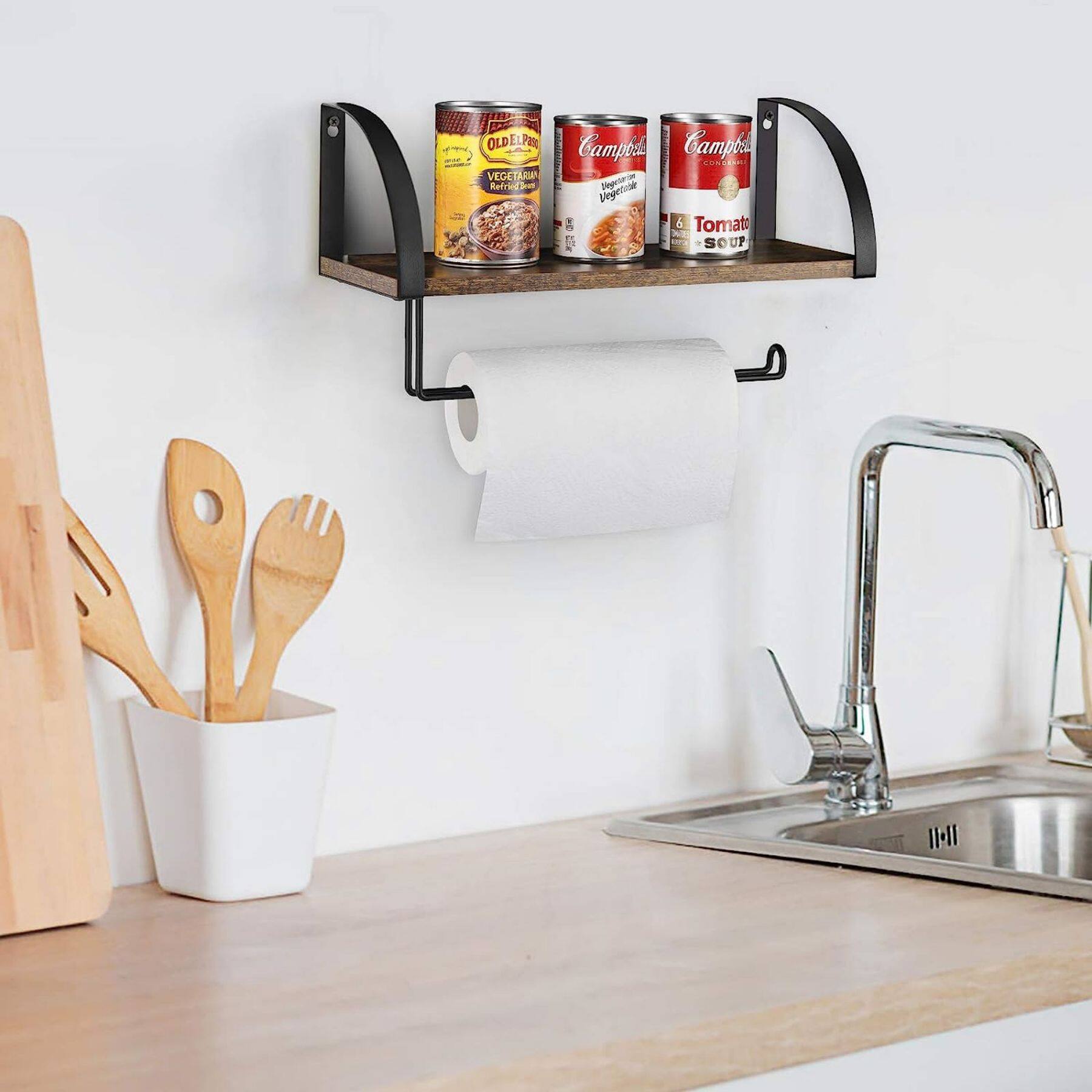 Wall Mount Paper Towel Holder with Shelf